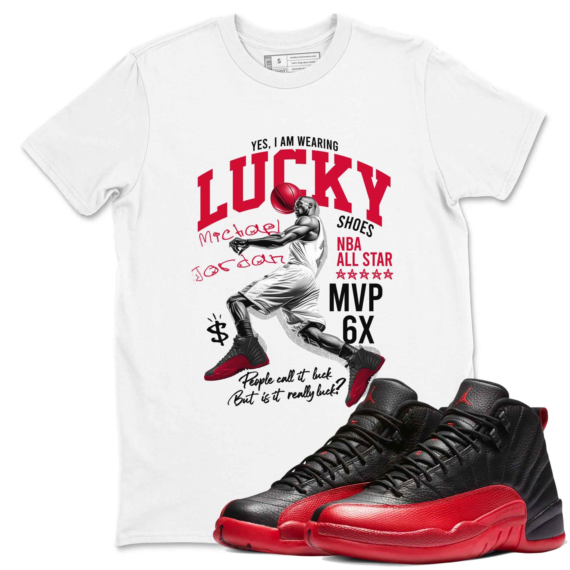 Lucky Player Sneaker Tees - Air Jordan 12 Flu Game