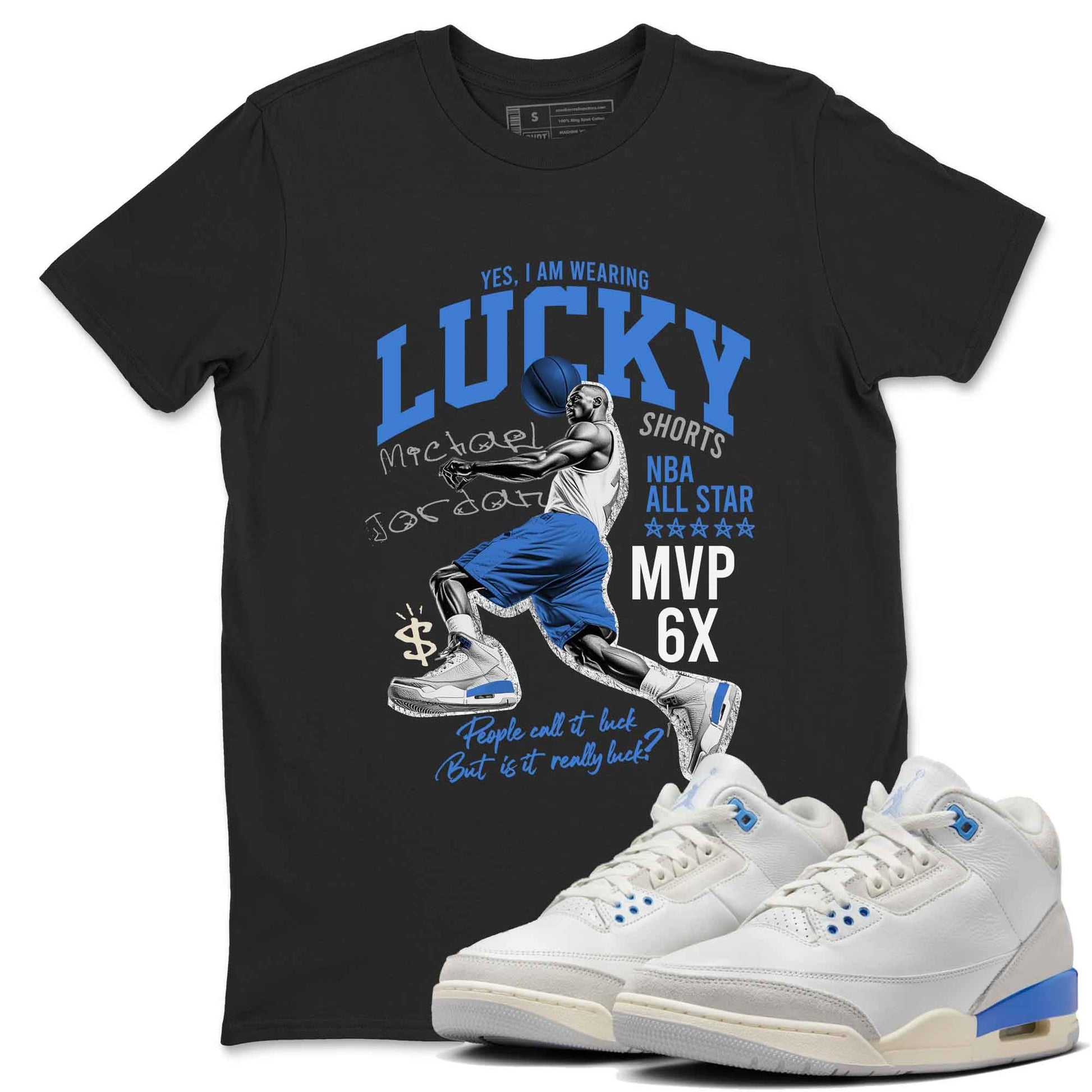 Lucky Player Sneaker Tees - Air Jordan 3 Lucky Shorts