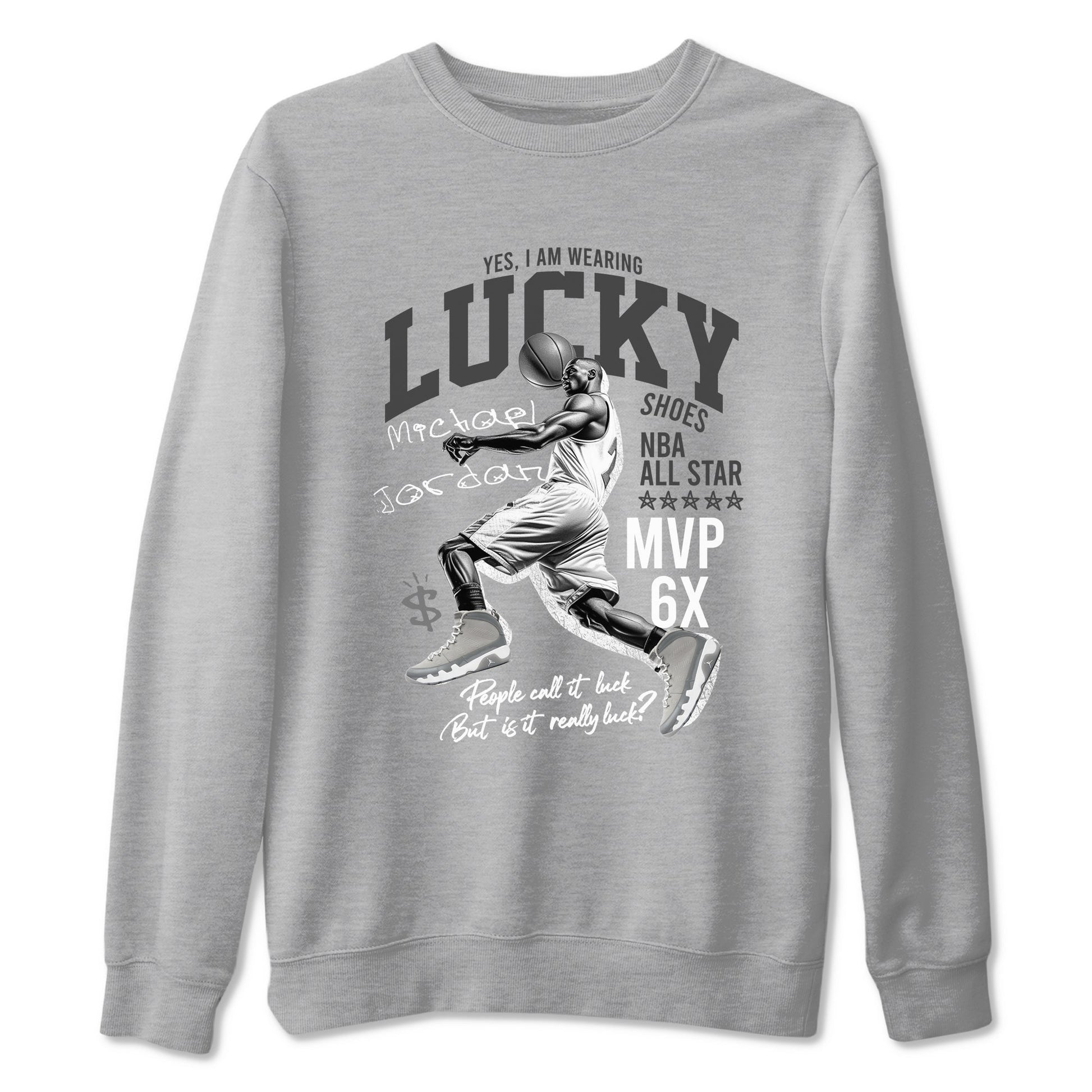 Lucky Player Sneaker Tees - Air Jordan 9 Cool Grey