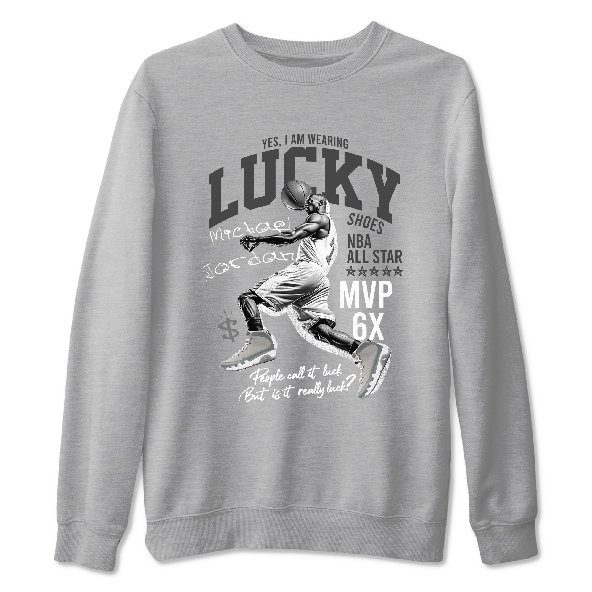 Lucky Player Sneaker Tees - Air Jordan 9 Cool Grey