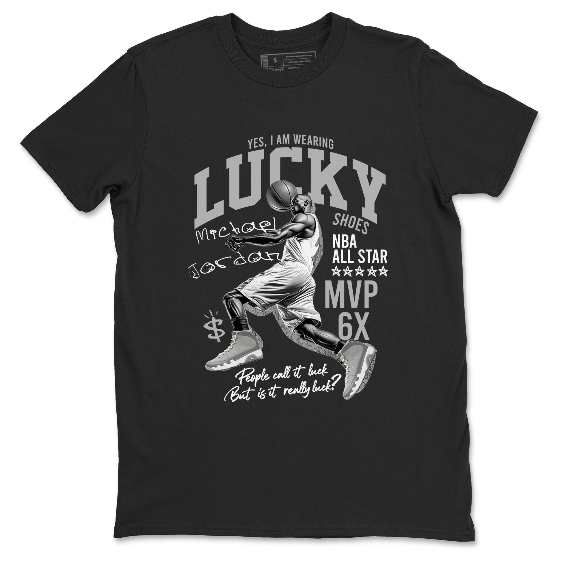 Lucky Player Sneaker Tees - Air Jordan 9 Cool Grey