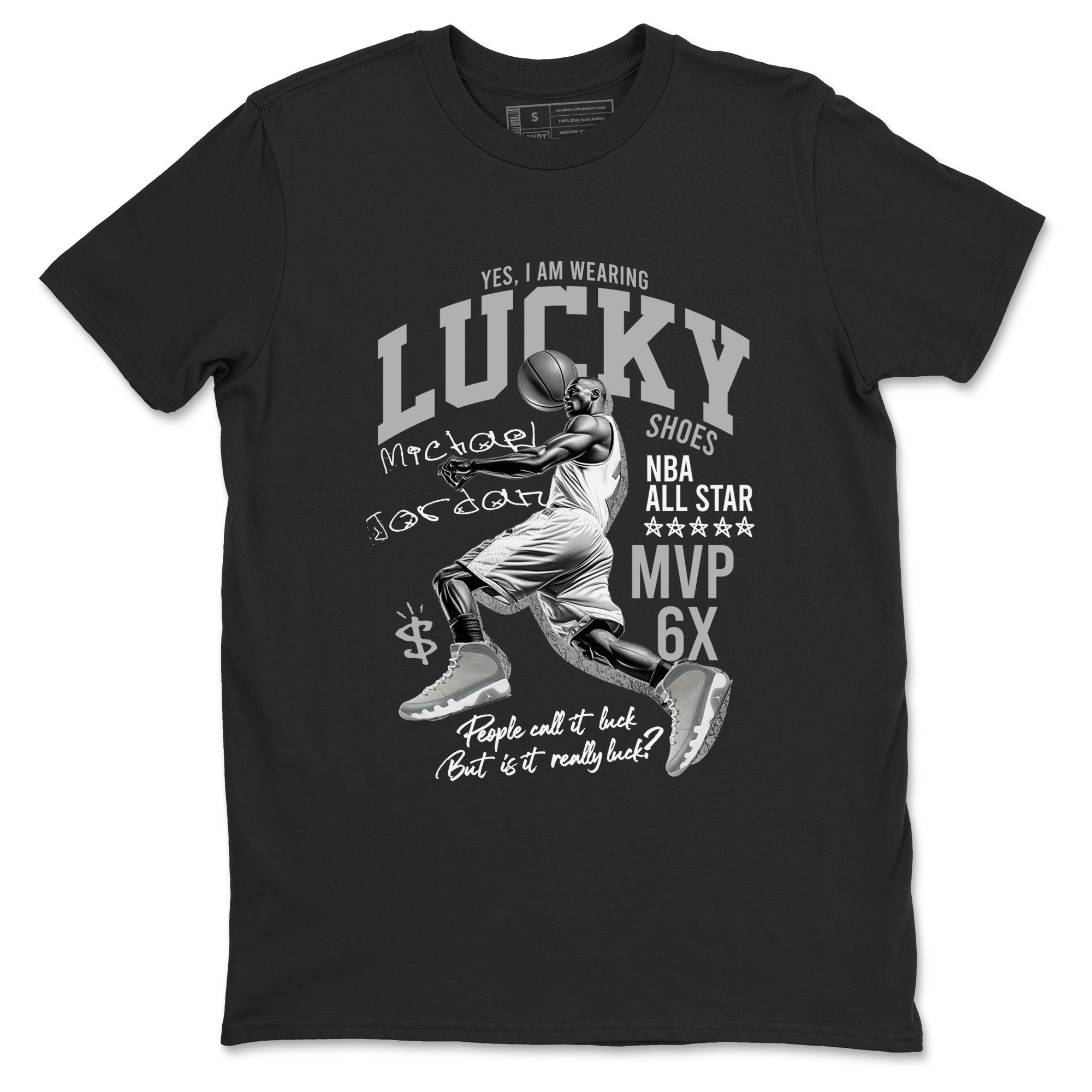 Lucky Player Sneaker Tees - Air Jordan 9 Cool Grey