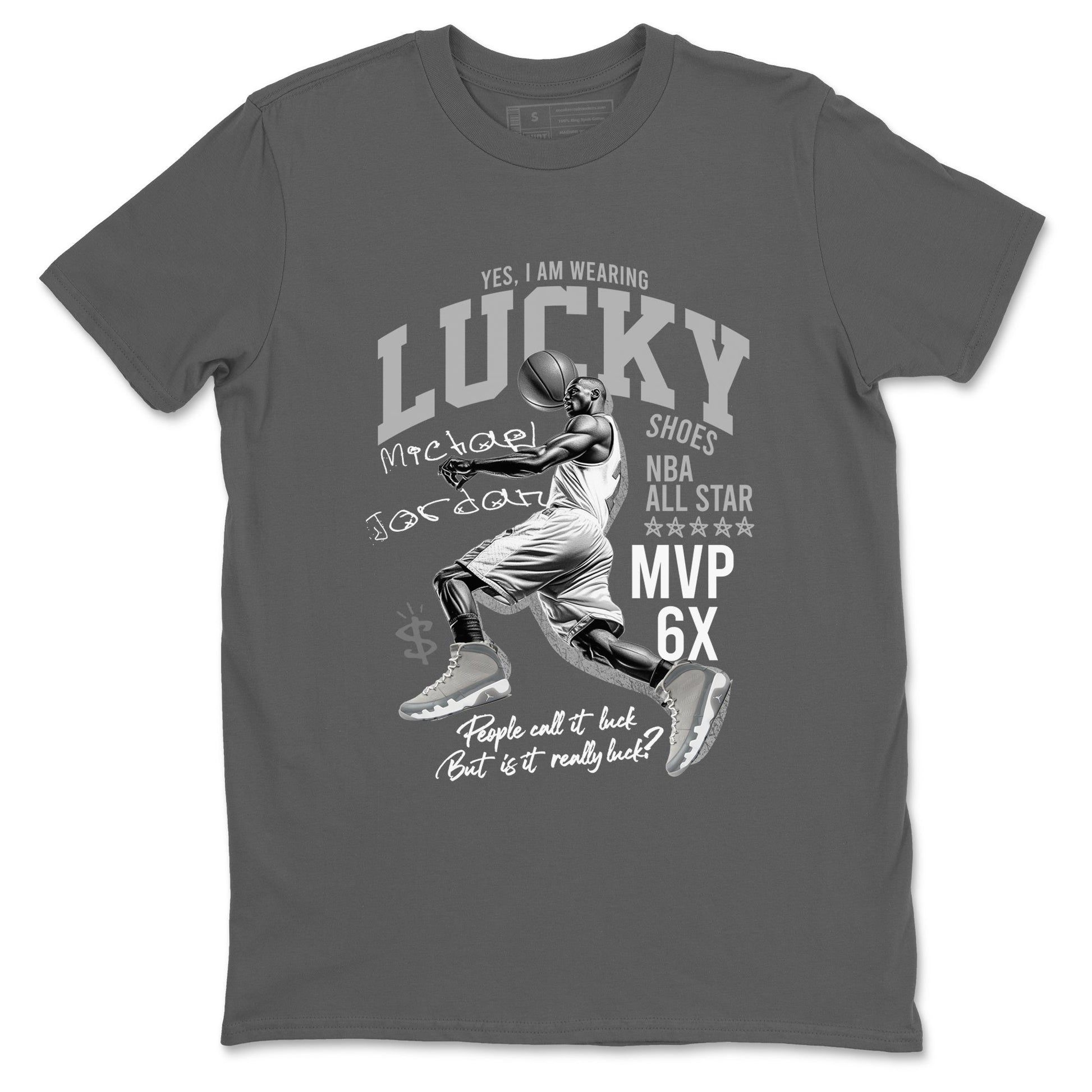 Lucky Player Sneaker Tees - Air Jordan 9 Cool Grey