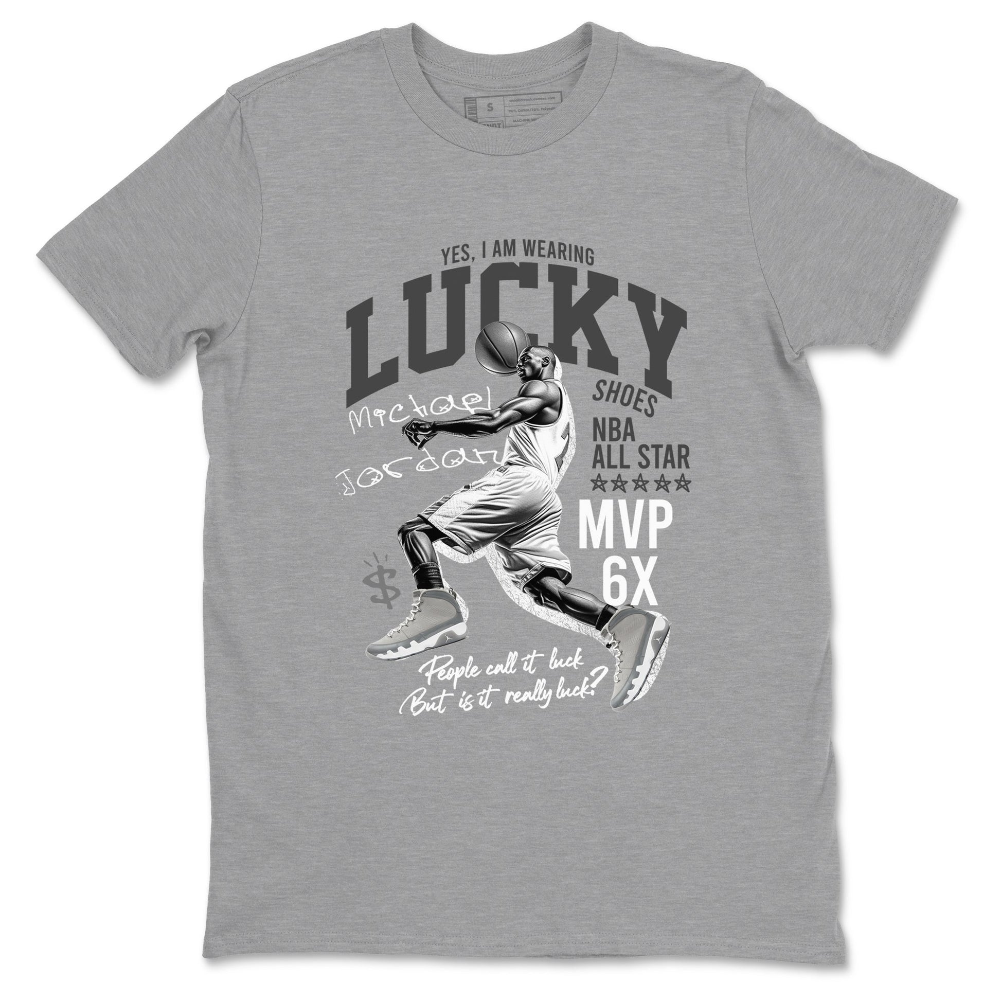Lucky Player Sneaker Tees - Air Jordan 9 Cool Grey