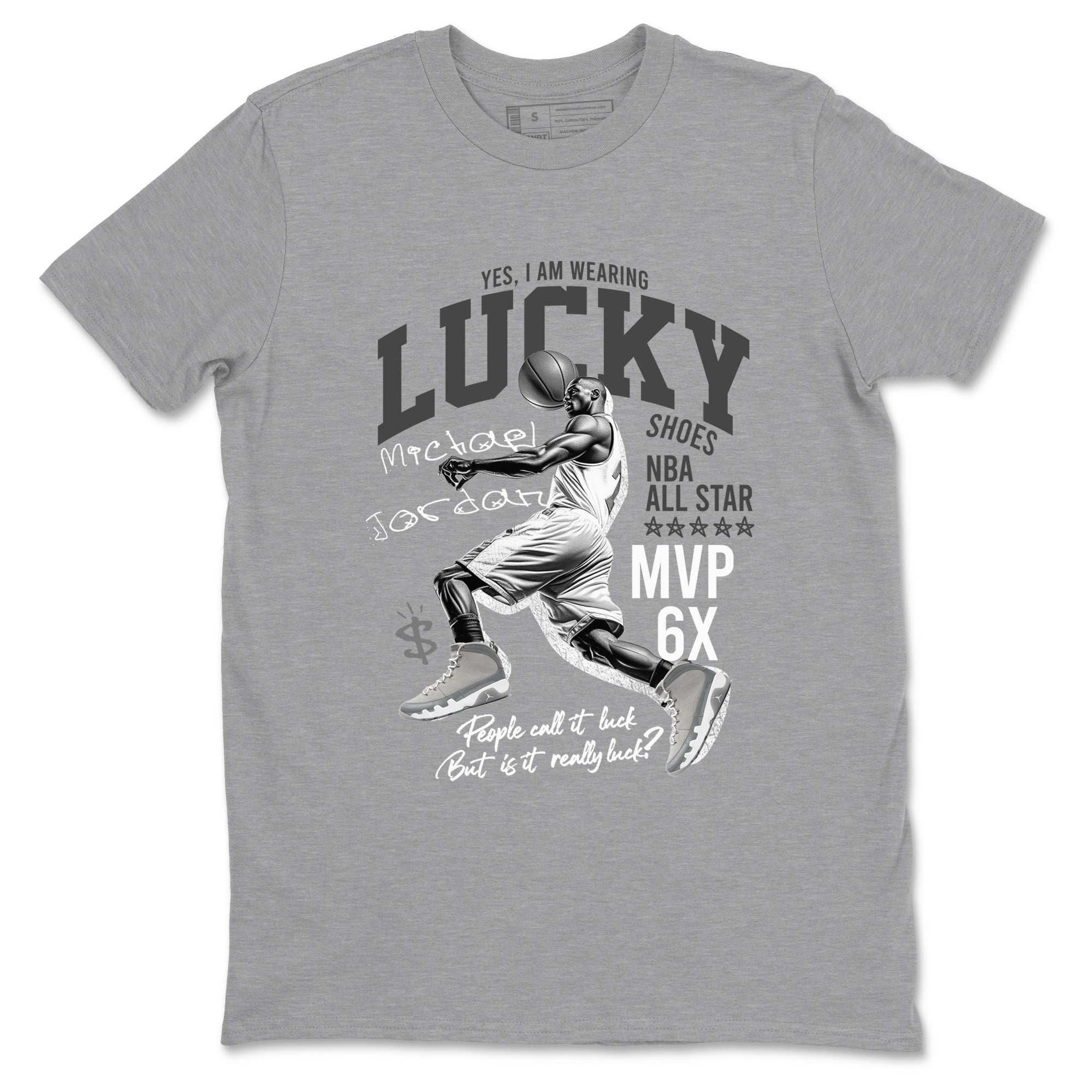 Lucky Player Sneaker Tees - Air Jordan 9 Cool Grey