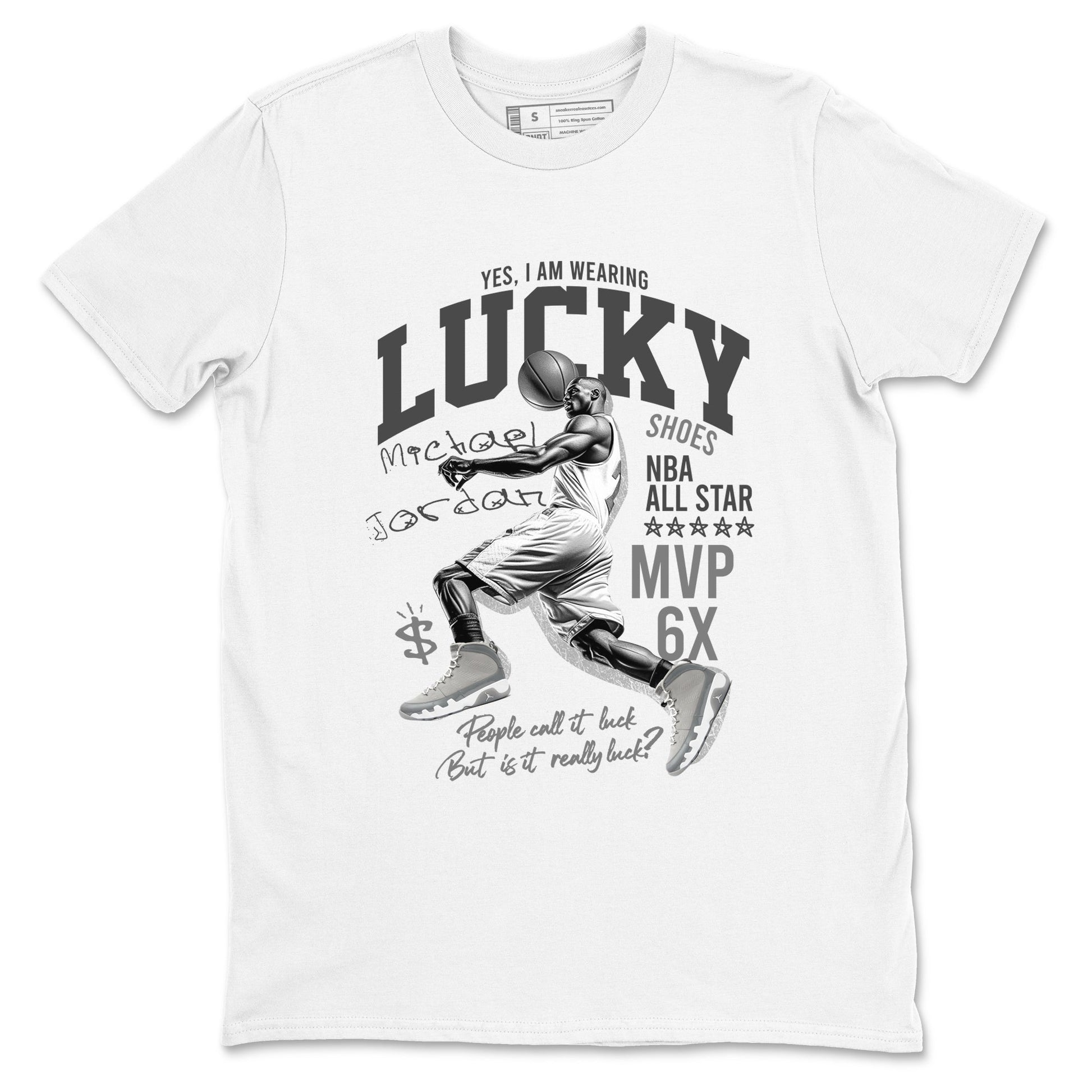 Lucky Player Sneaker Tees - Air Jordan 9 Cool Grey