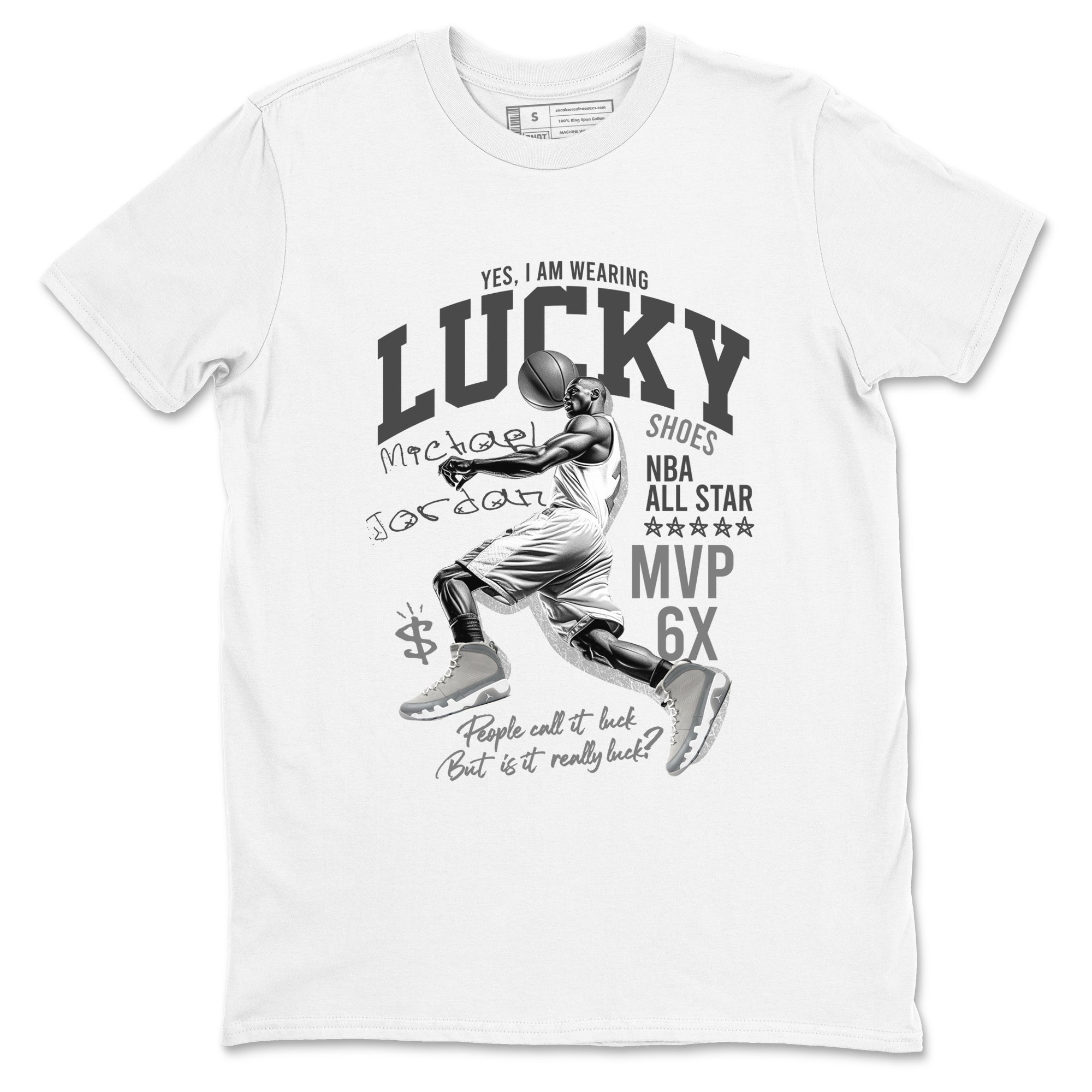 Lucky Player Sneaker Tees - Air Jordan 9 Cool Grey