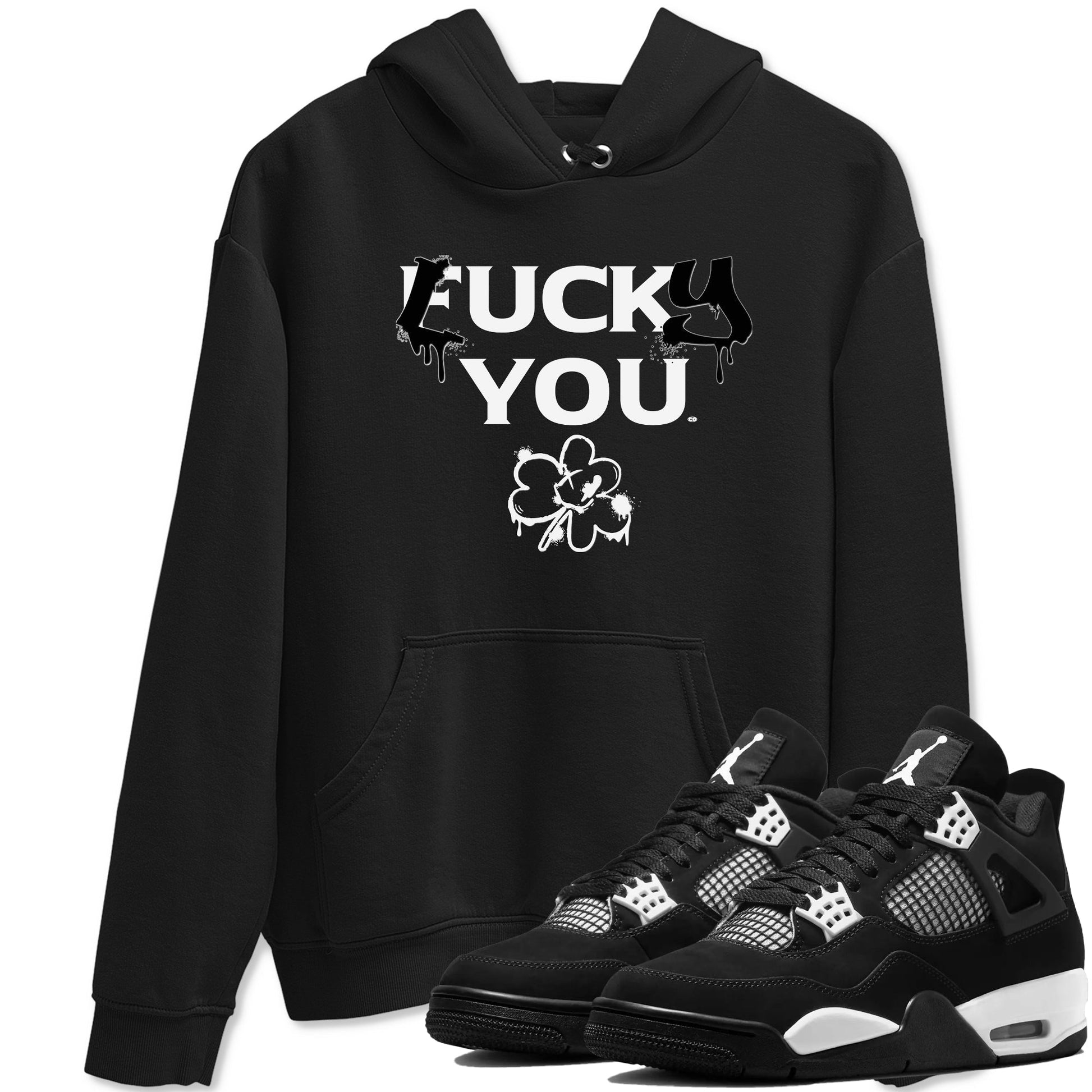 Lucky You Sneaker Tees - Air Jordan 4 White Thunder