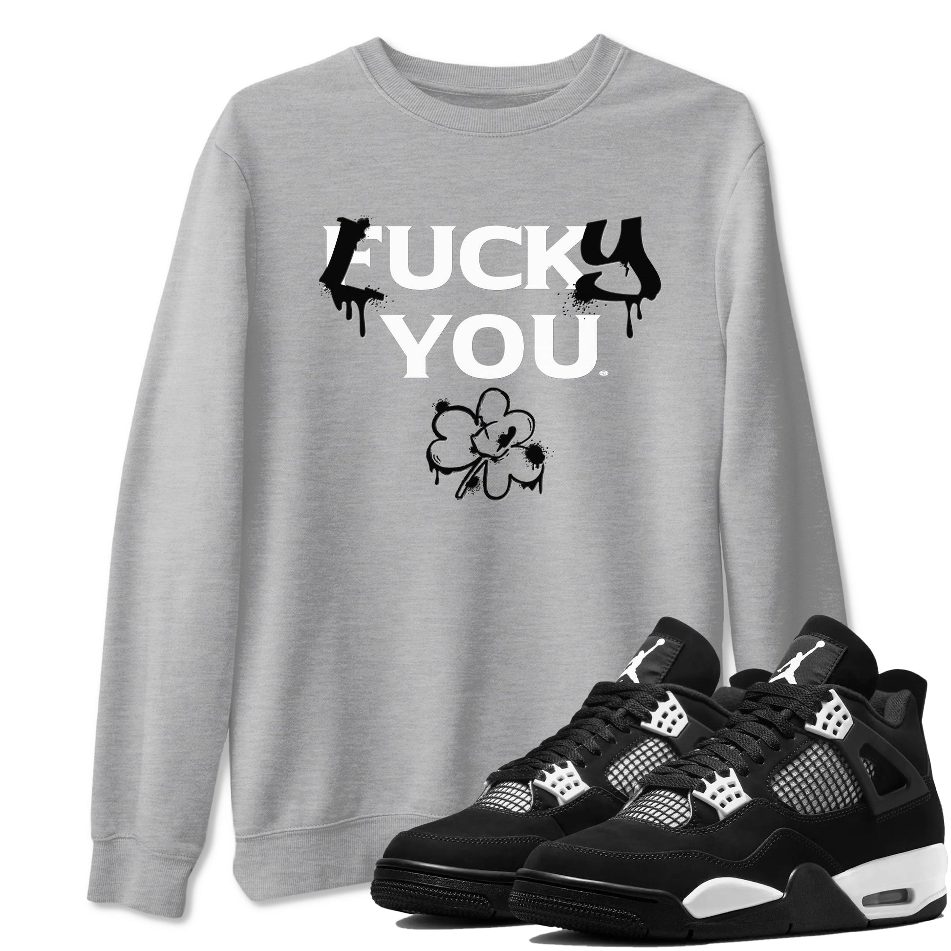 Lucky You Sneaker Tees - Air Jordan 4 White Thunder