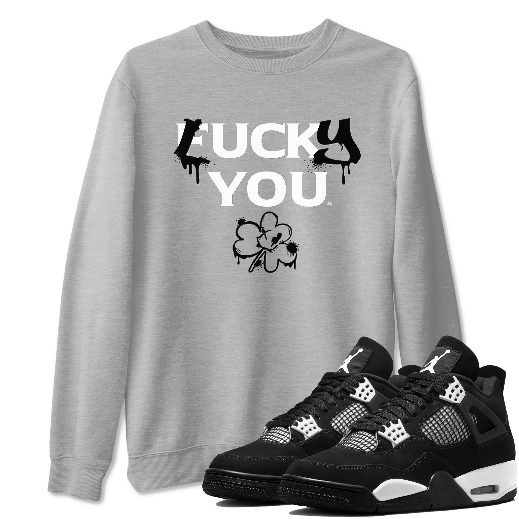 Lucky You Sneaker Tees - Air Jordan 4 White Thunder
