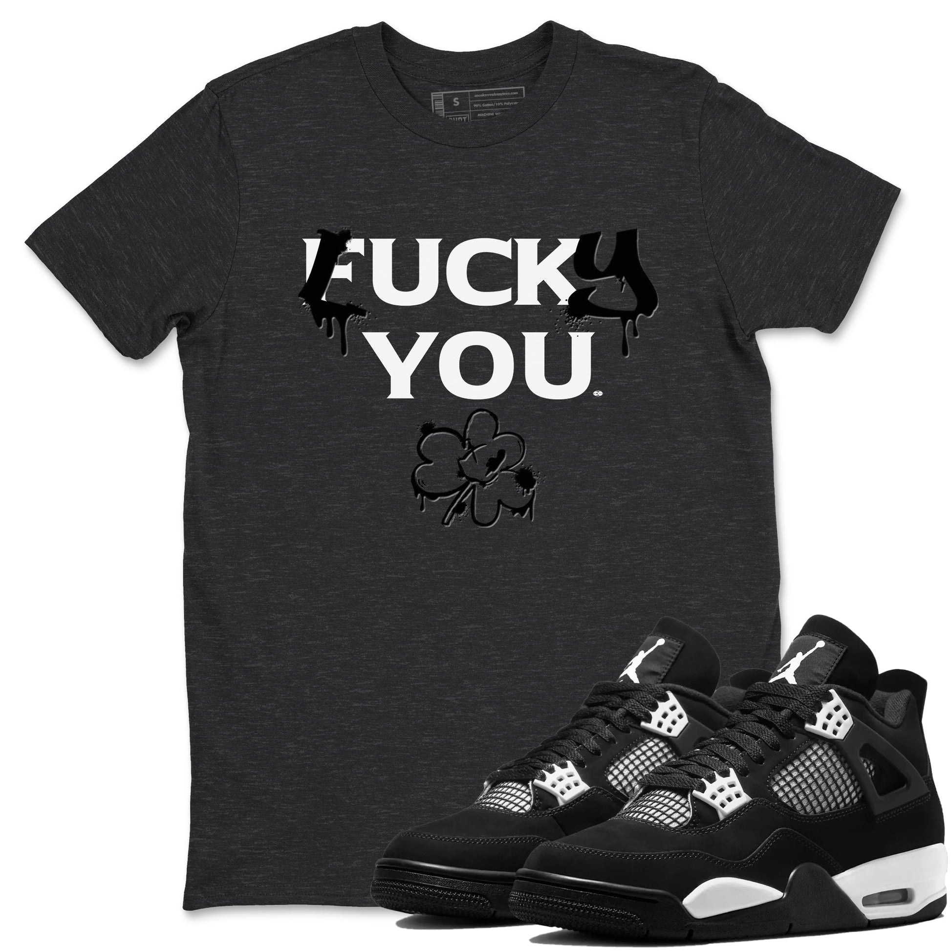 Lucky You Sneaker Tees - Air Jordan 4 White Thunder