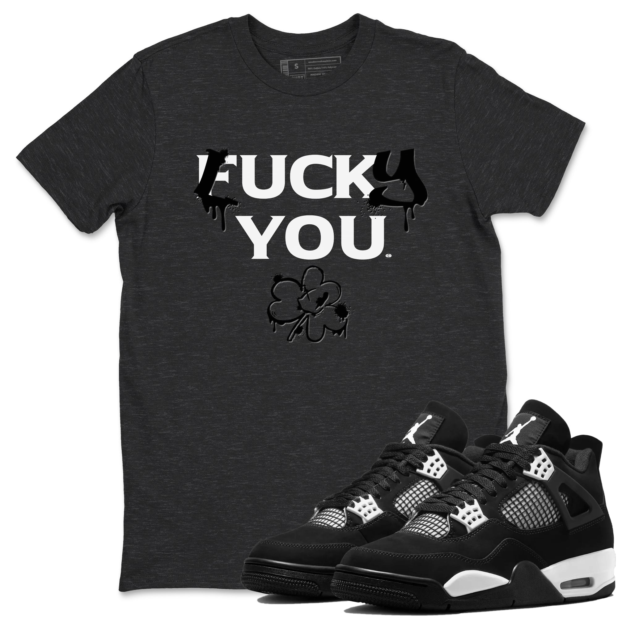 Lucky You Sneaker Tees - Air Jordan 4 White Thunder