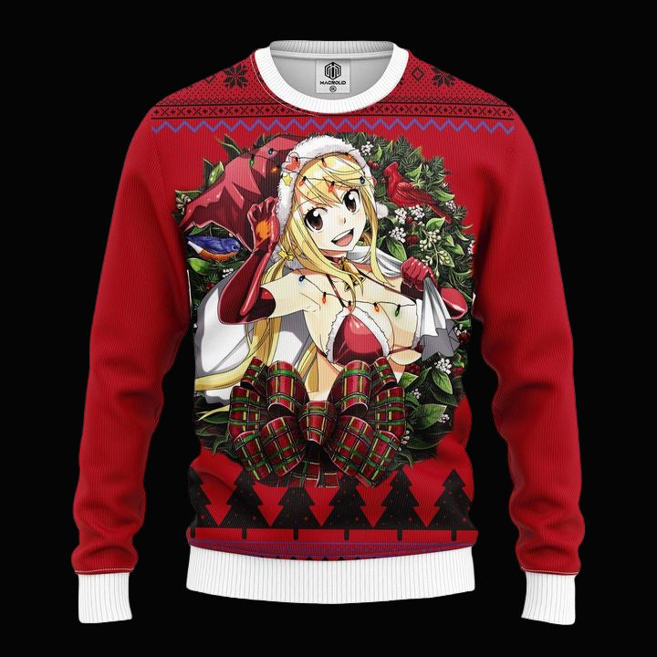 Lucy Heartfilia Santa Claus Fairy Tail Noel Mc Ugly Christmas Sweater Thanksgiving Gift ? Usalast
