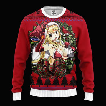 Lucy Heartfilia Santa Claus Fairy Tail Noel Mc Ugly Christmas Sweater Thanksgiving Gift ? Usalast