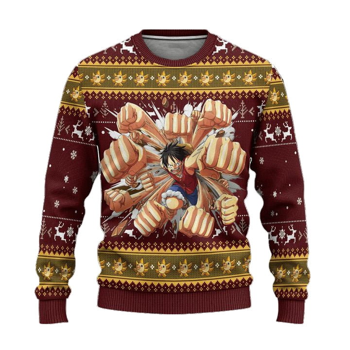 Luffy One Piece Anime Ugly Christmas Sweater 2022 ? Usalast