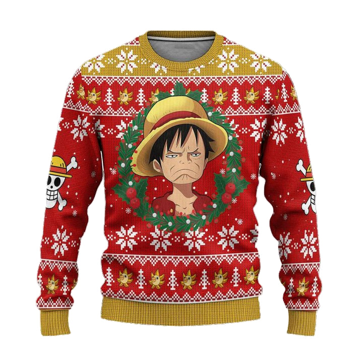 Luffy One Piece Anime Ugly Christmas Sweater Xmas Gift ? Usalast