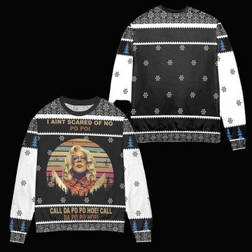 Madea Reunion Call Da Po Po Hoe Snowflake Ugly Christmas Sweater ? Black White ? Usalast