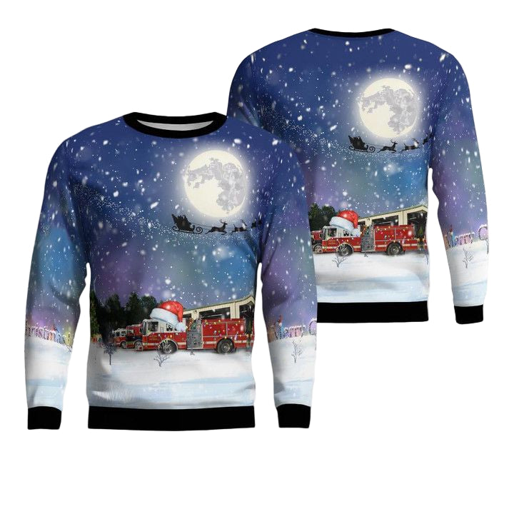 Madison Wisconsin City of Madison Fire Department Christmas Sweater 3D ? Usalast