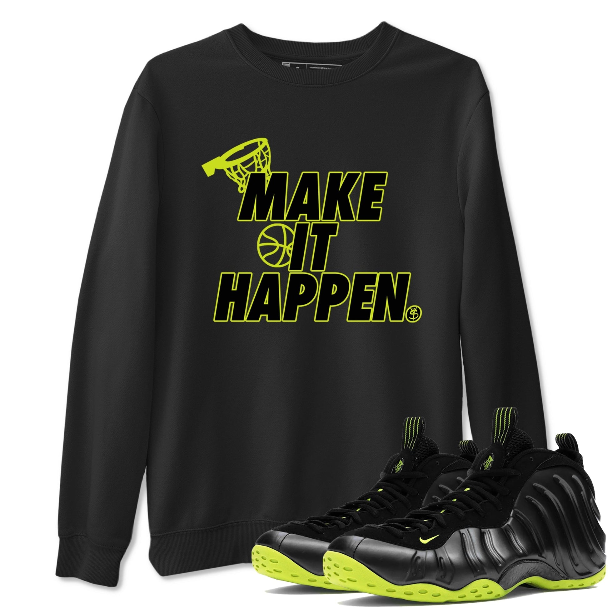 Make It Happen Sneaker Tees - Air Foamposite One Black Volt