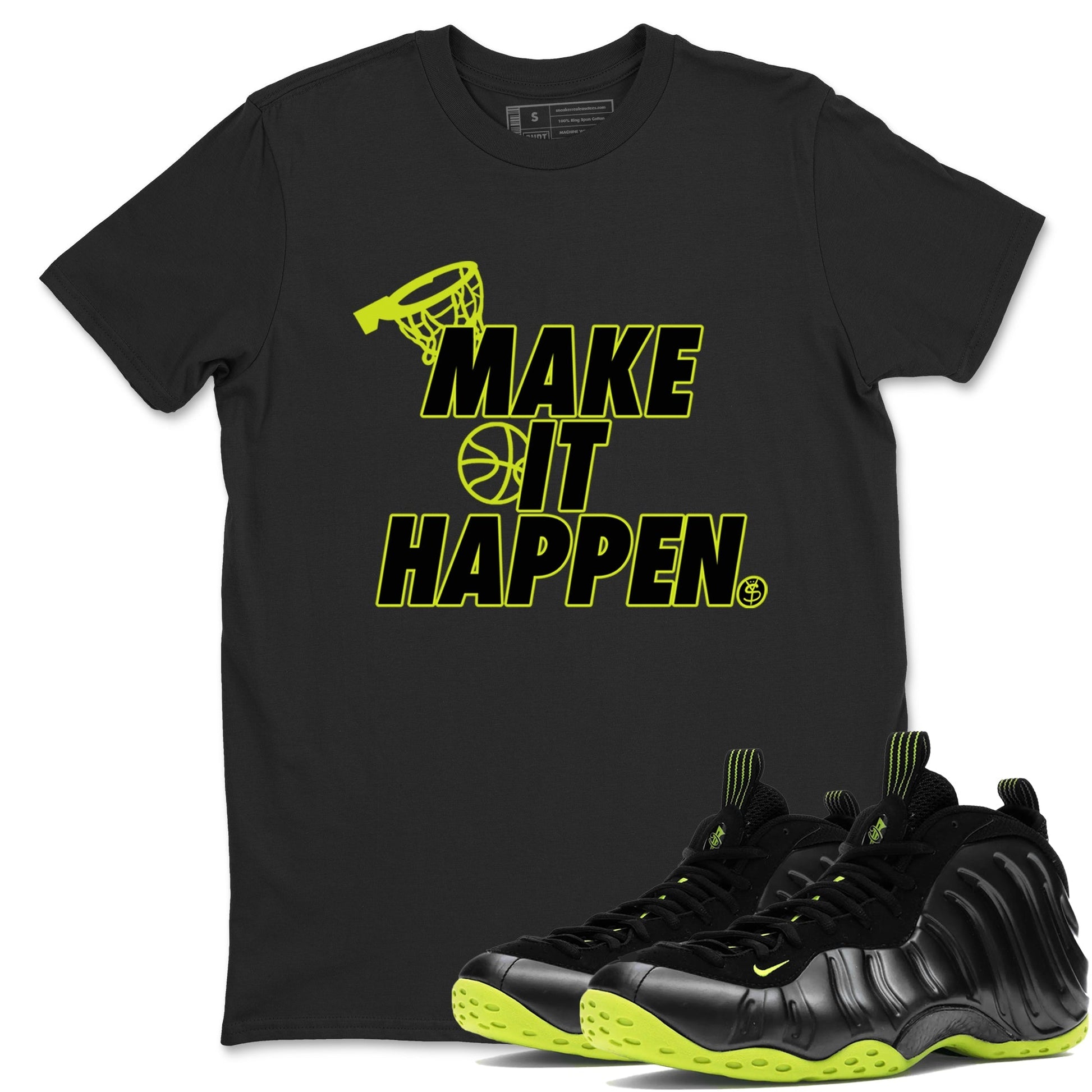 Make It Happen Sneaker Tees - Air Foamposite One Black Volt