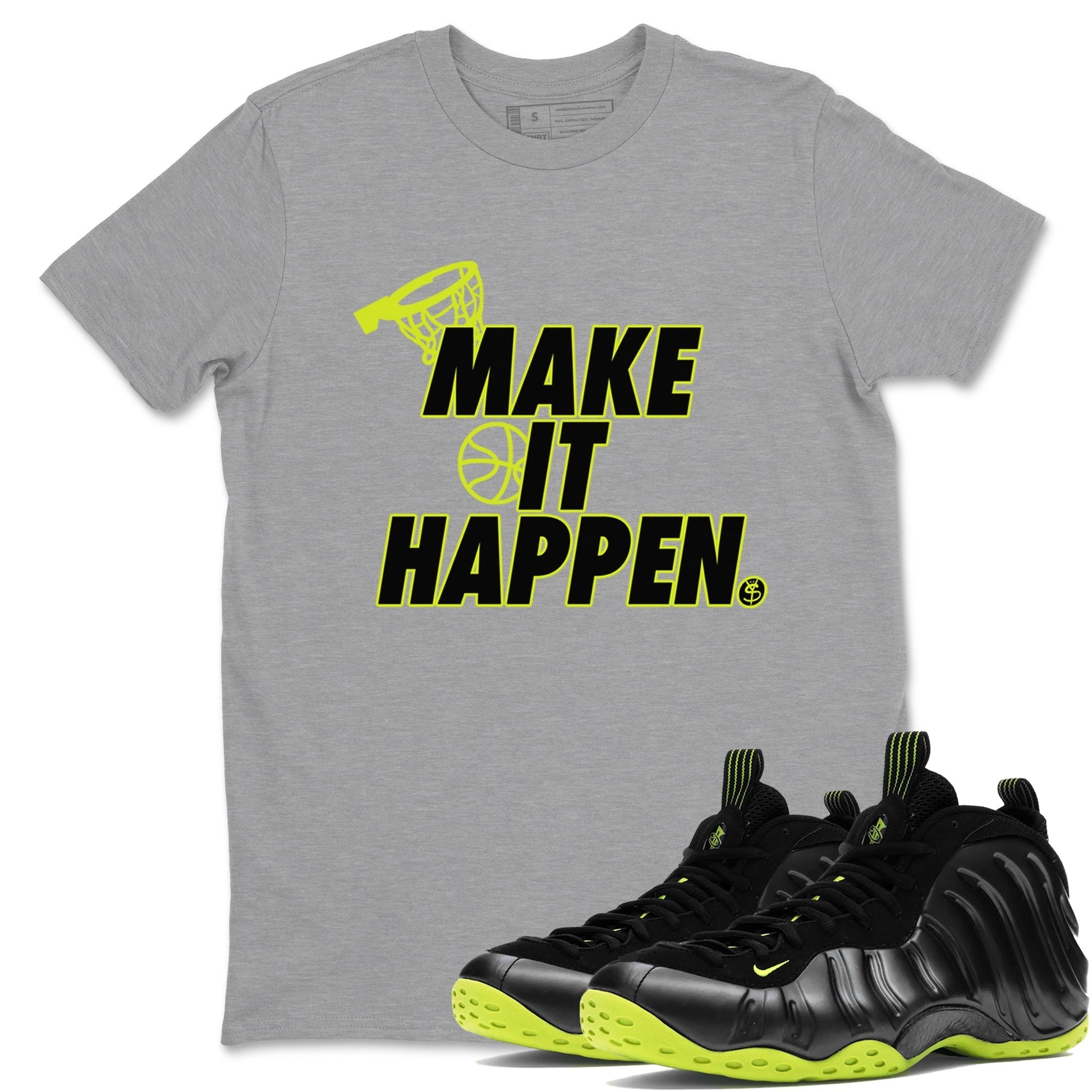 Make It Happen Sneaker Tees - Air Foamposite One Black Volt