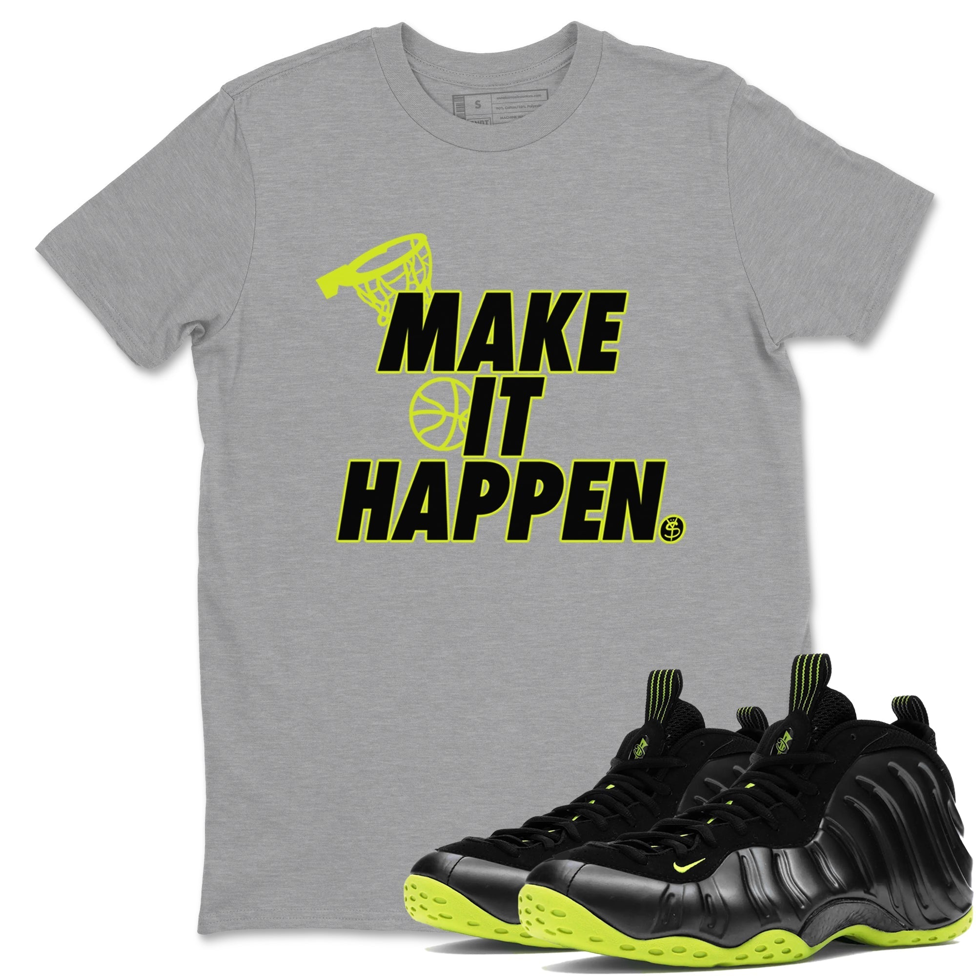 Make It Happen Sneaker Tees - Air Foamposite One Black Volt
