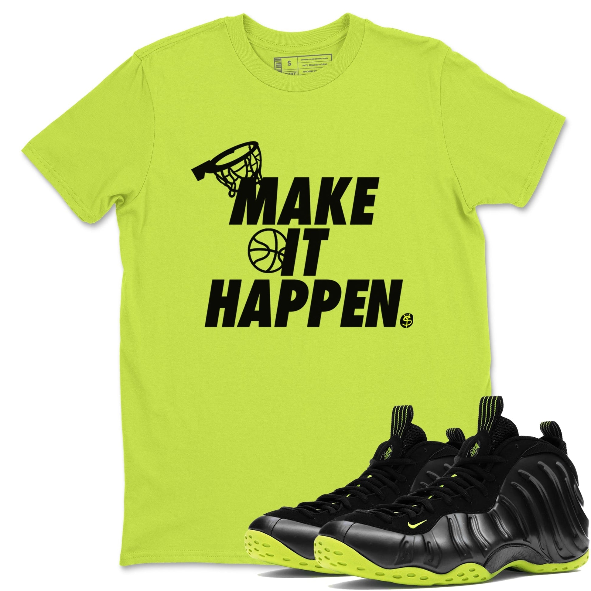 Make It Happen Sneaker Tees - Air Foamposite One Black Volt
