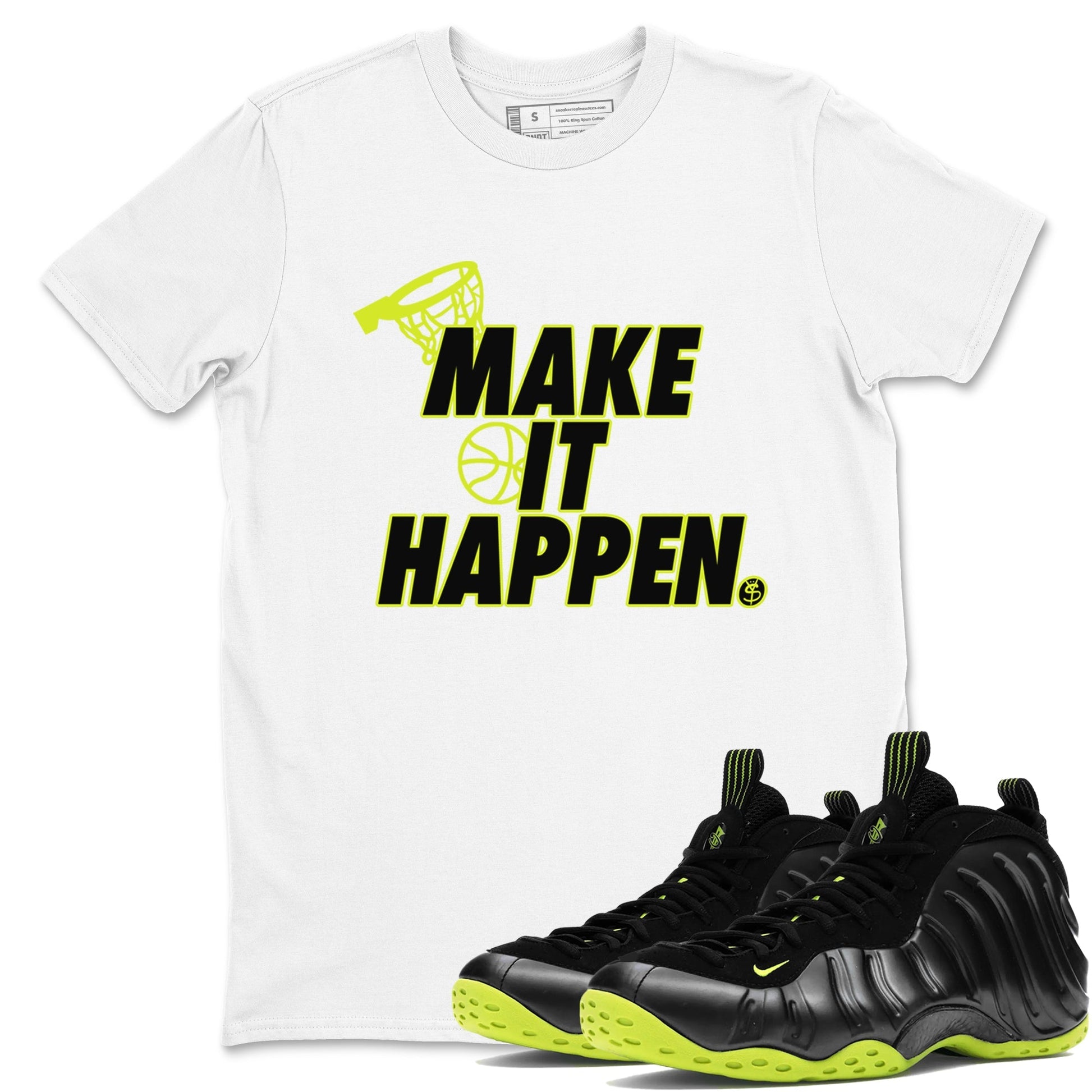 Make It Happen Sneaker Tees - Air Foamposite One Black Volt