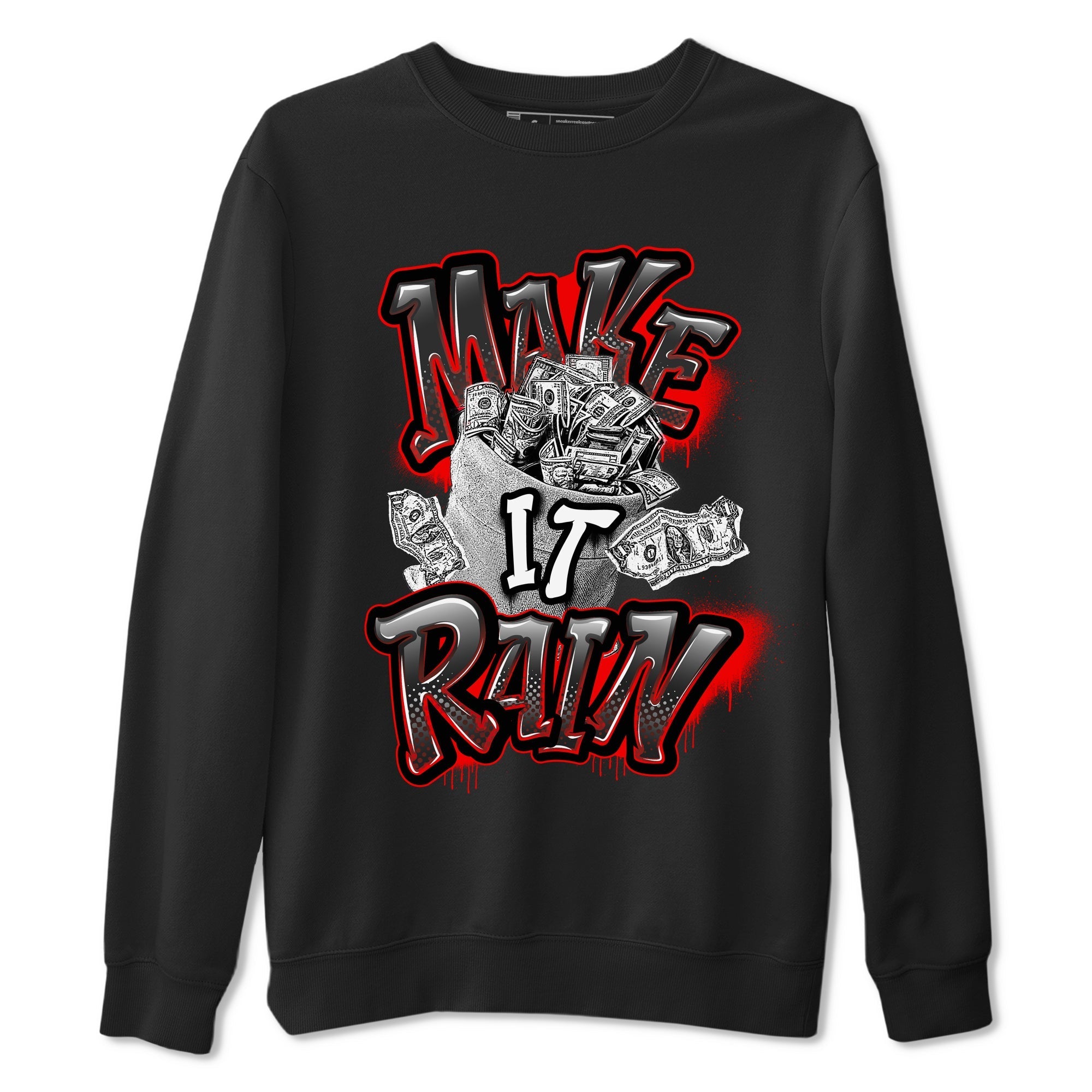 Make It Rain Money Sneaker Tees - Air Jordan 4 Bred Reimagined