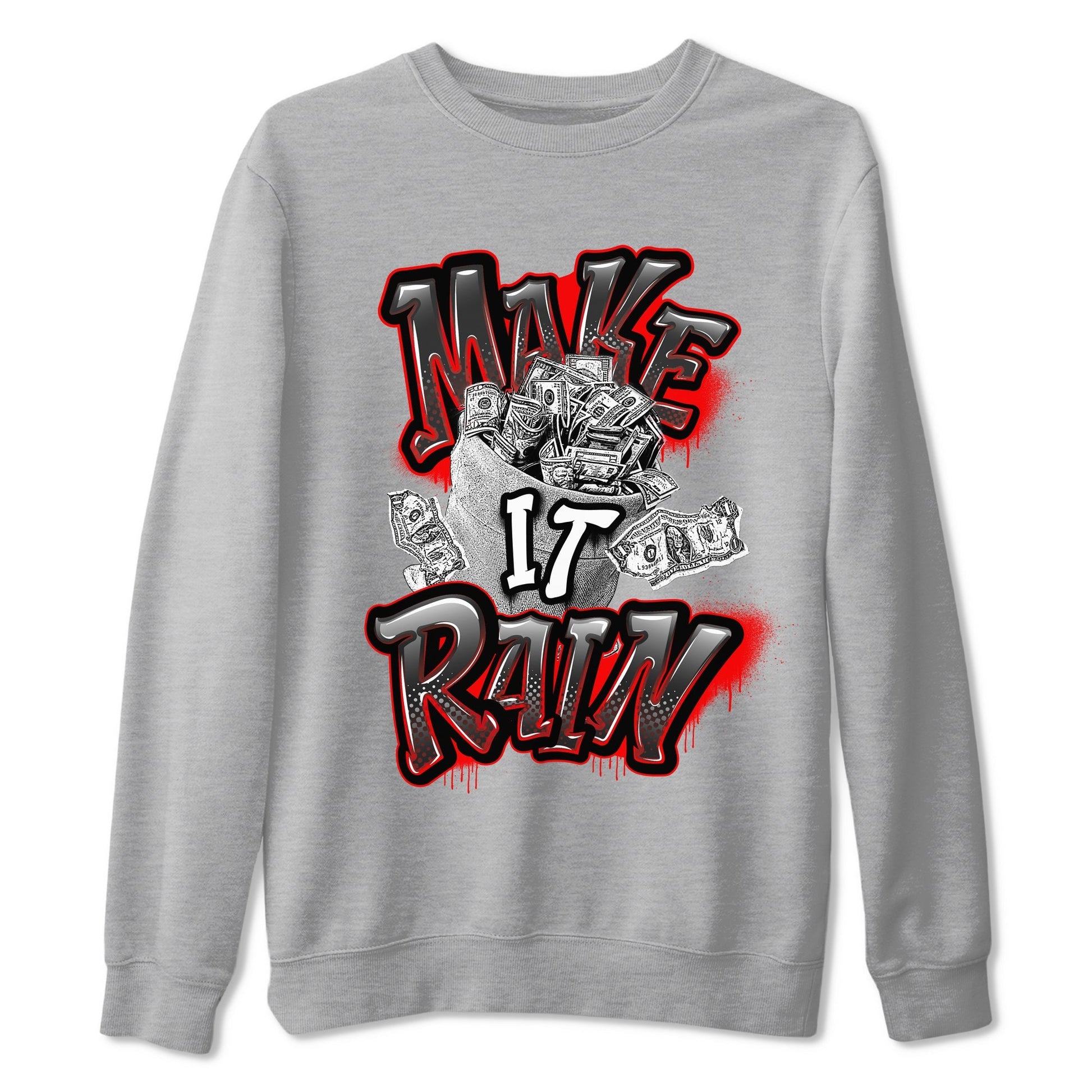 Make It Rain Money Sneaker Tees - Air Jordan 4 Bred Reimagined