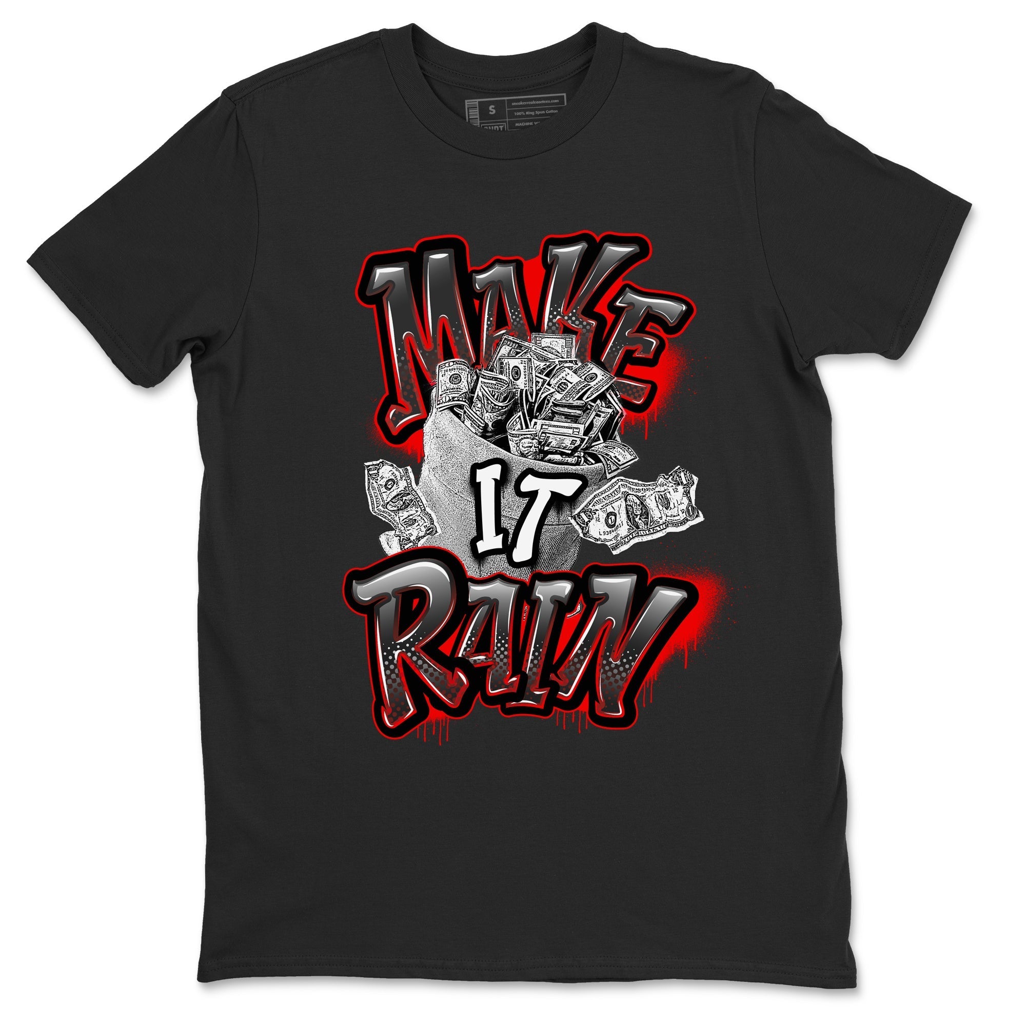 Make It Rain Money Sneaker Tees - Air Jordan 4 Bred Reimagined