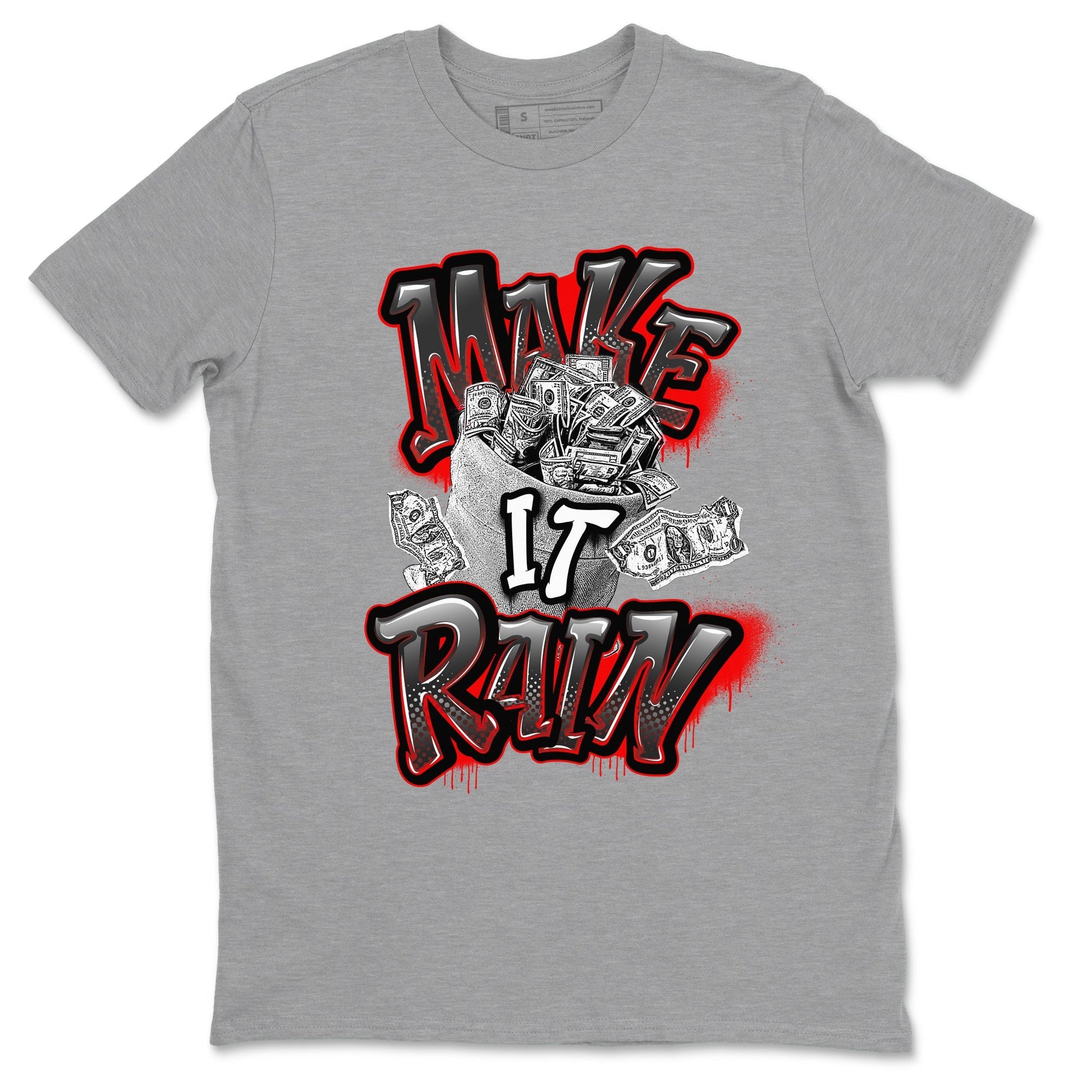 Make It Rain Money Sneaker Tees - Air Jordan 4 Bred Reimagined