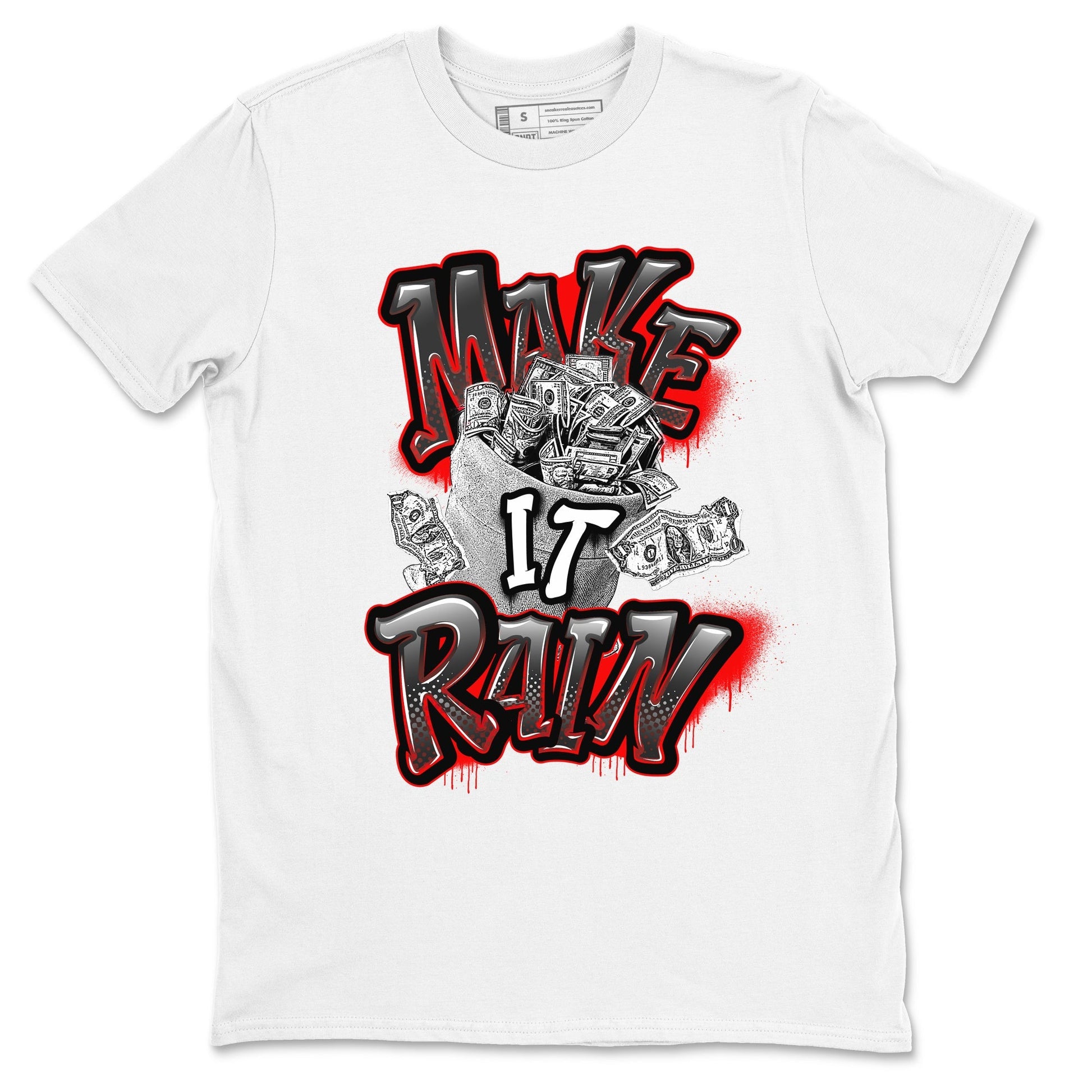 Make It Rain Money Sneaker Tees - Air Jordan 4 Bred Reimagined