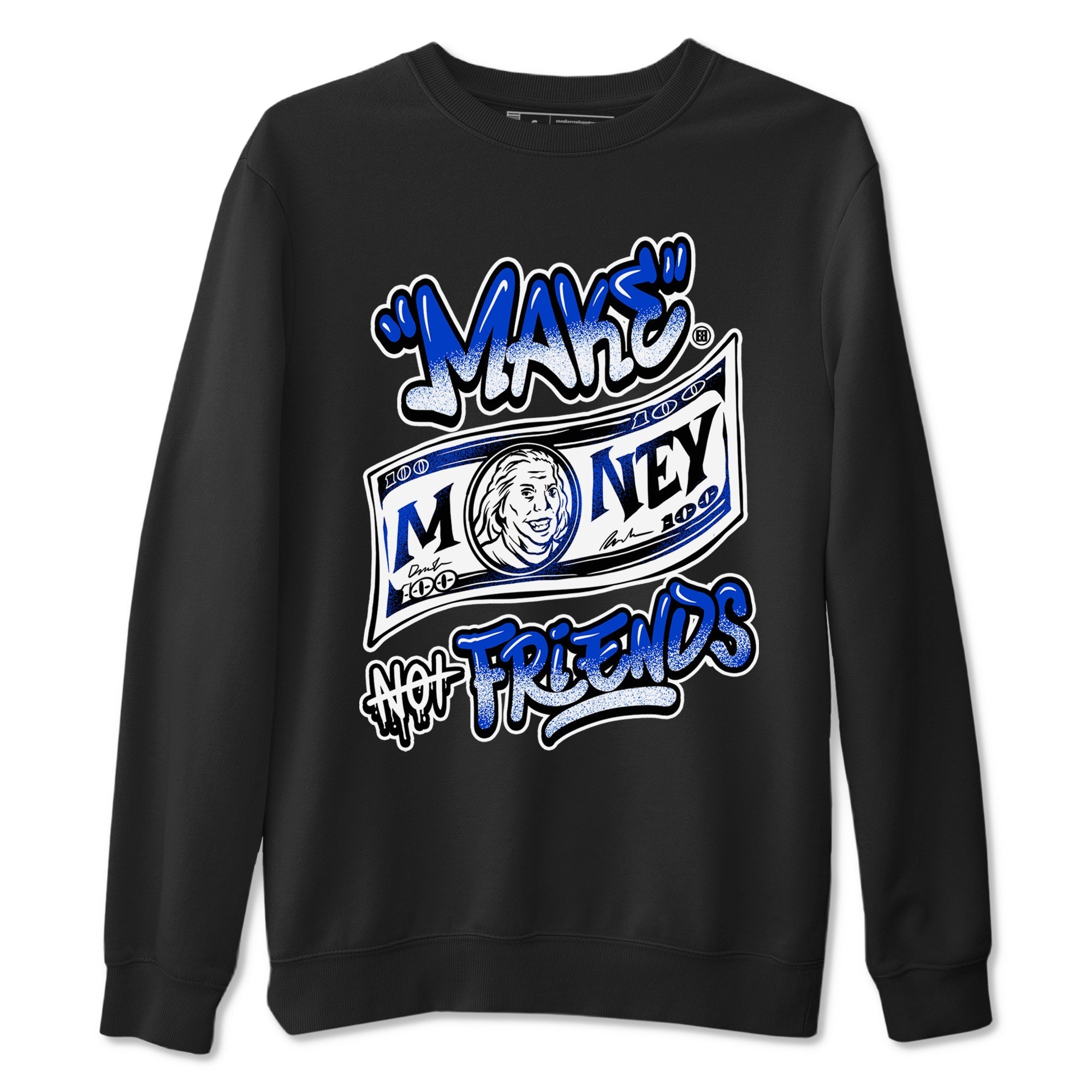 Make Money Not Friends Sneaker Tees - Air Jordan 12 Blueberry