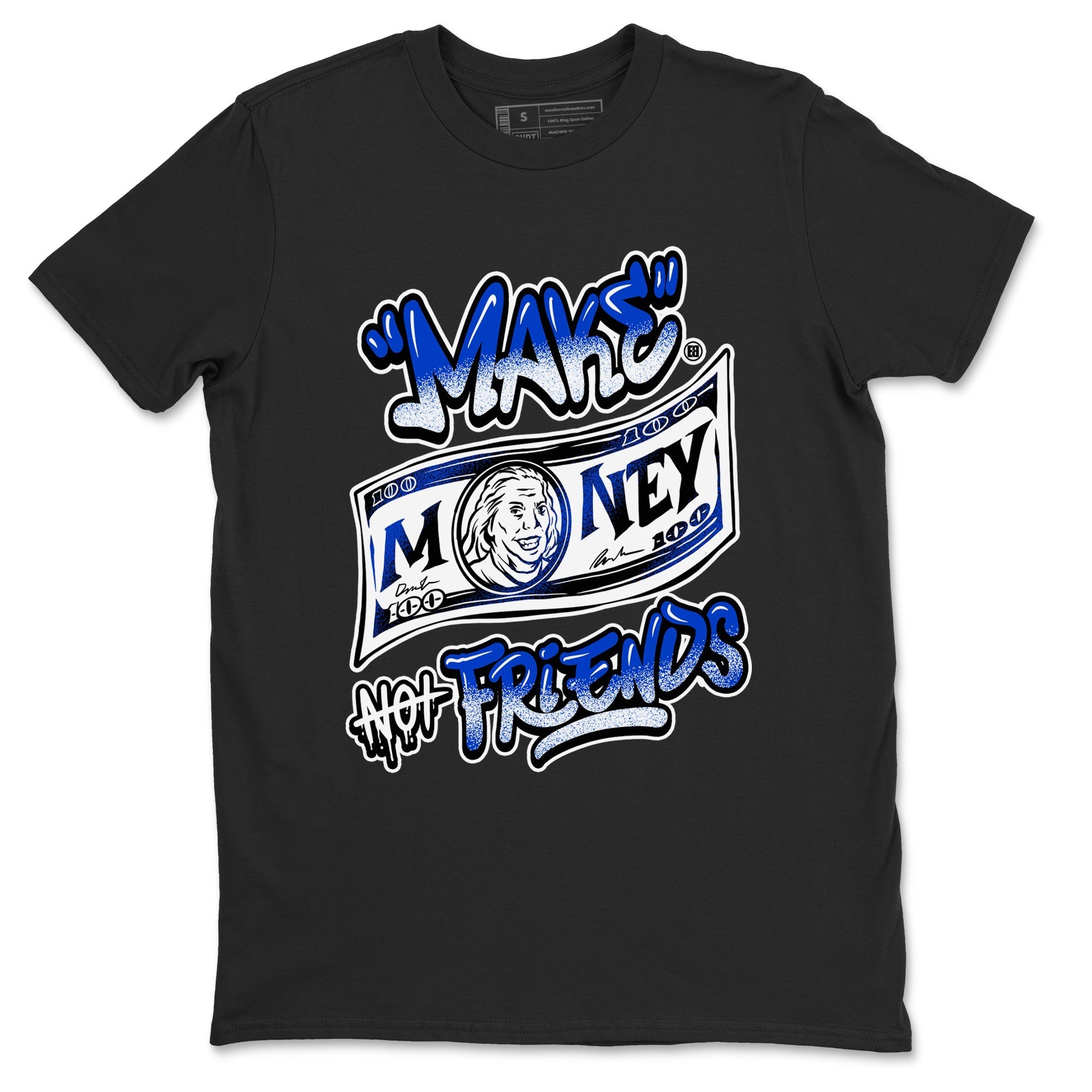 Make Money Not Friends Sneaker Tees - Air Jordan 12 Blueberry