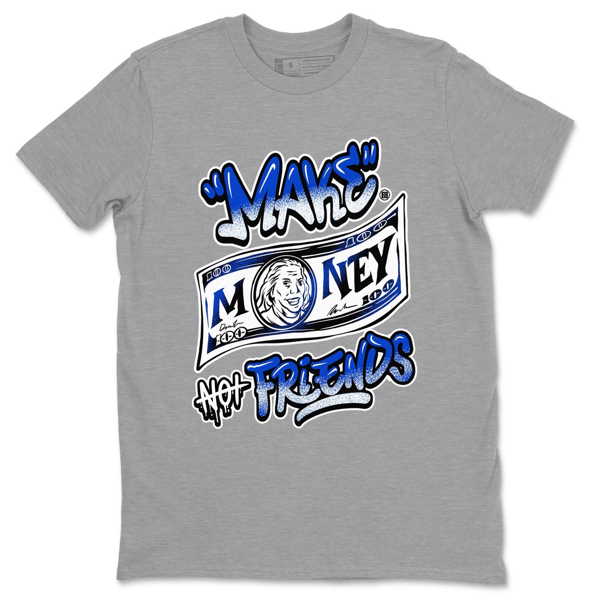 Make Money Not Friends Sneaker Tees - Air Jordan 12 Blueberry