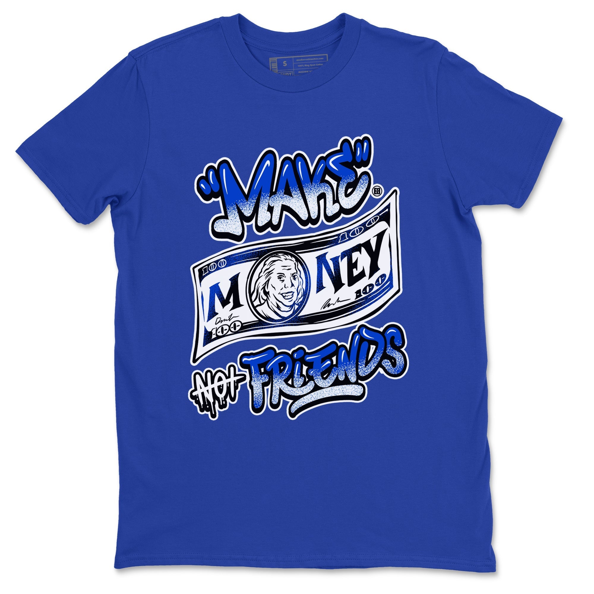 Make Money Not Friends Sneaker Tees - Air Jordan 12 Blueberry
