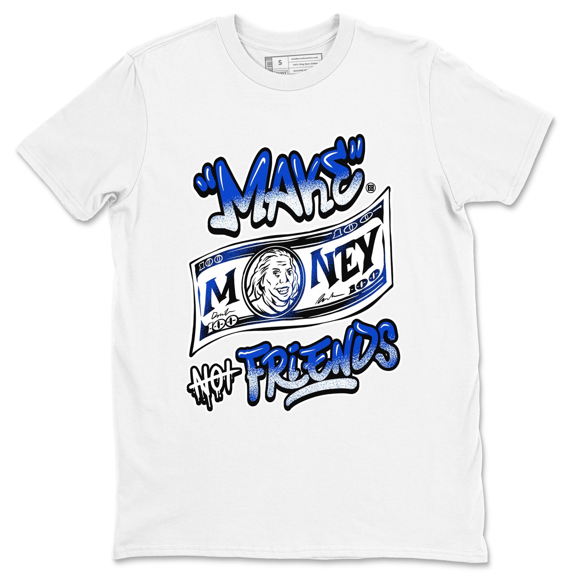 Make Money Not Friends Sneaker Tees - Air Jordan 12 Blueberry