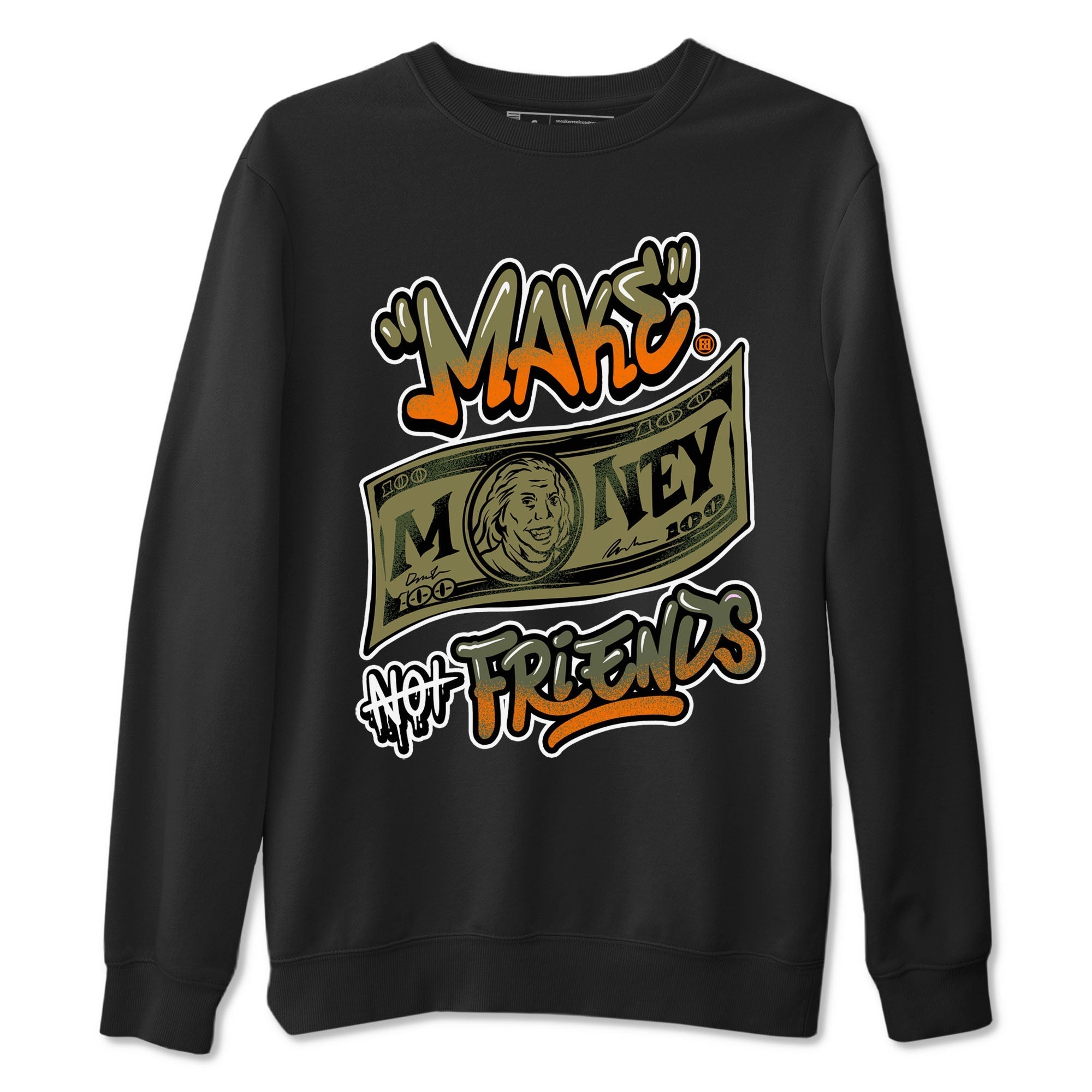 Make Money Not Friends Sneaker Tees - Air Jordan 5 Olive