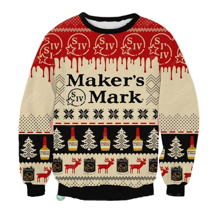Makers Mark Bourbon Whiskey Ugly Christmas Sweater 2022 ? Usalast