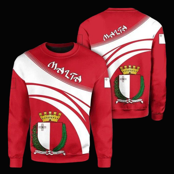 Malta Coat Of Arms Sweater Cricket Style J5W ? Usalast