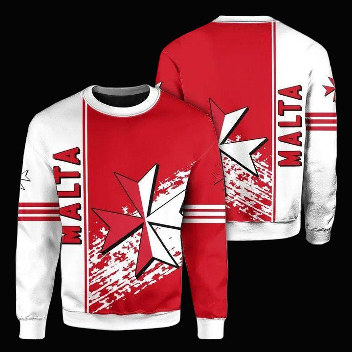 Malta Coat Of Arms Sweater Quarter Style J7 ? Usalast