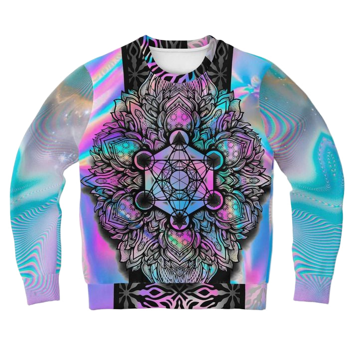 Mandala Holographic Psychedelic 3d Ugly Christmas Sweater ? Usalast