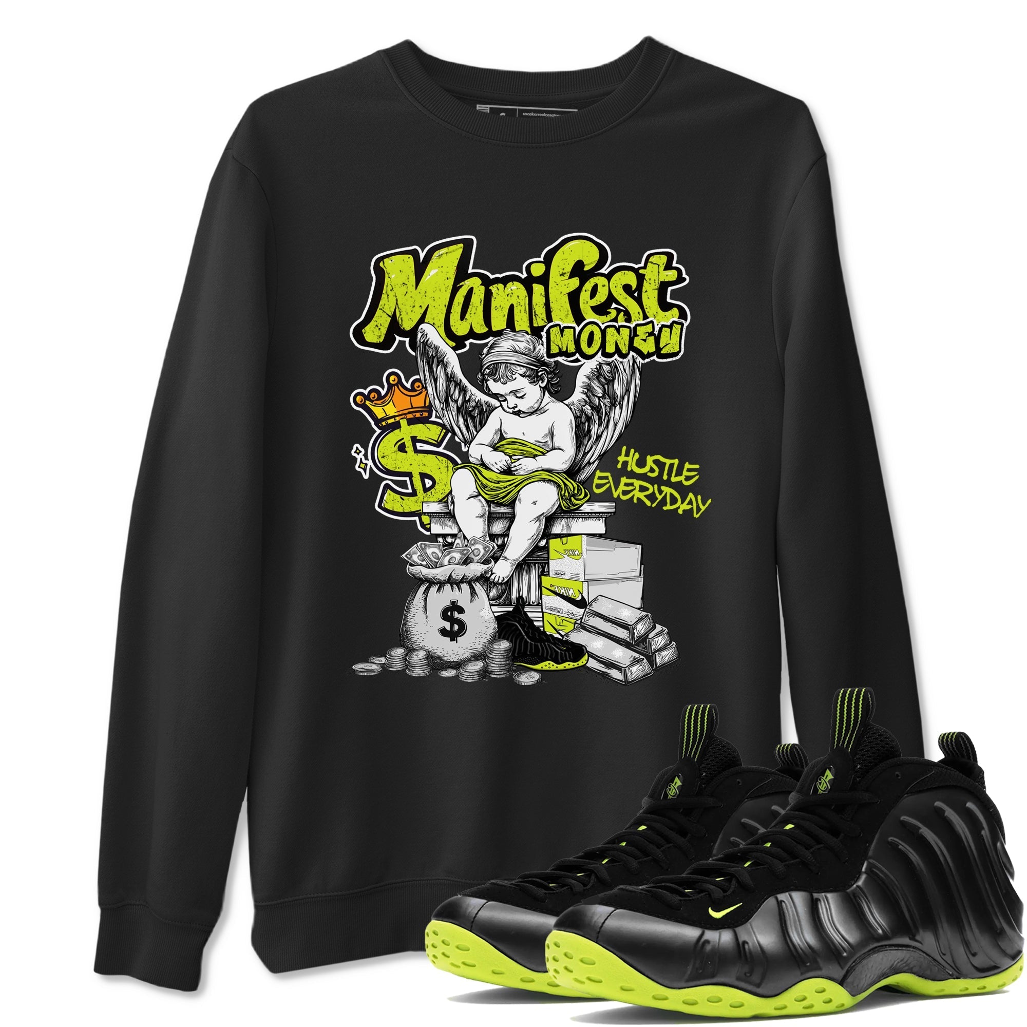 Manifest Money Sneaker Tees - Air Foamposite One Black Volt