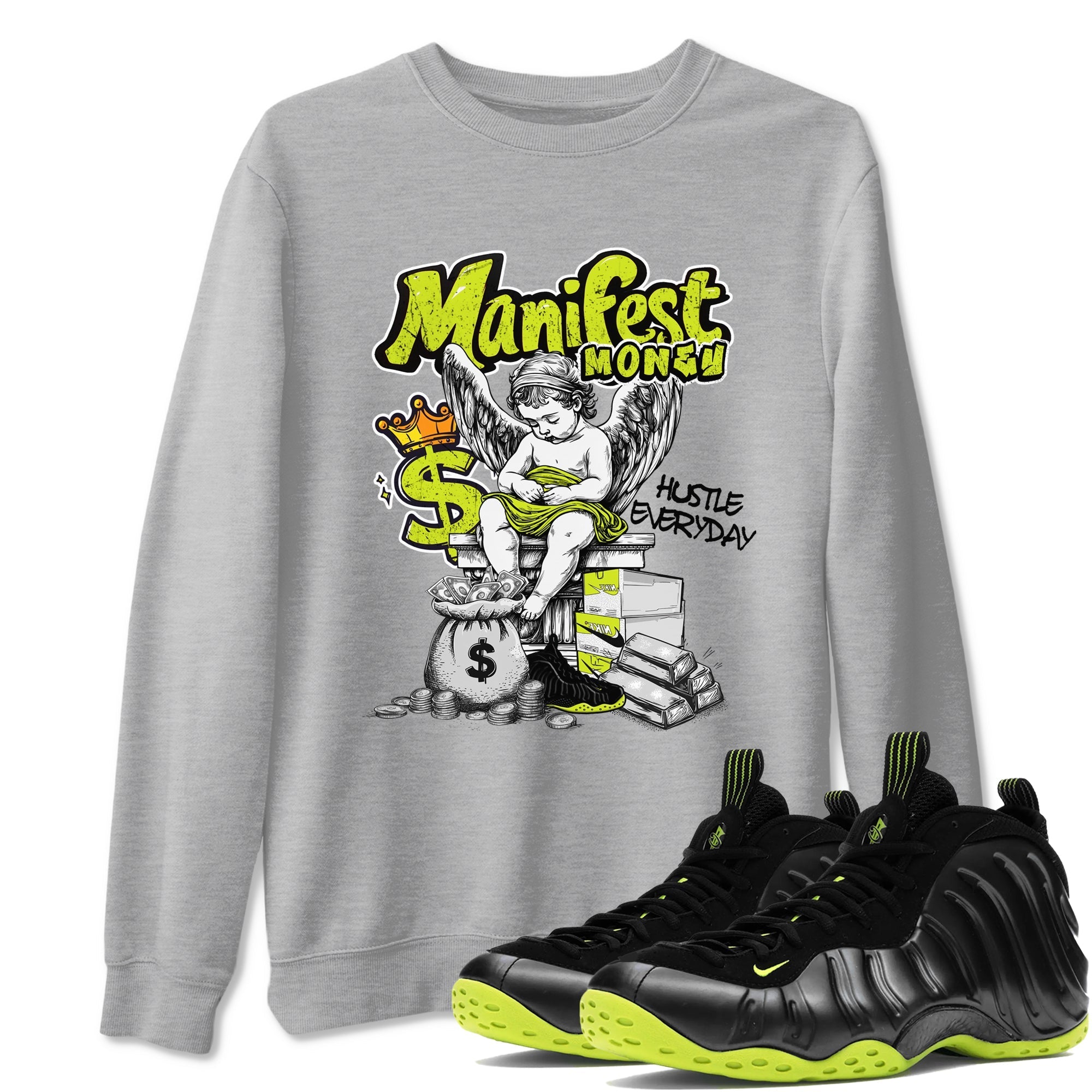 Manifest Money Sneaker Tees - Air Foamposite One Black Volt