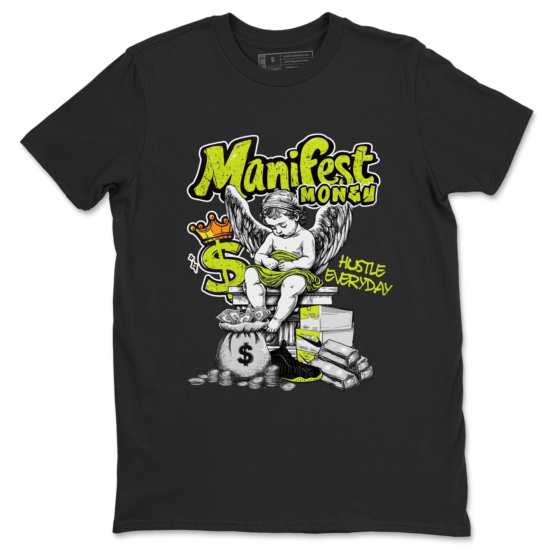 Manifest Money Sneaker Tees - Air Foamposite One Black Volt