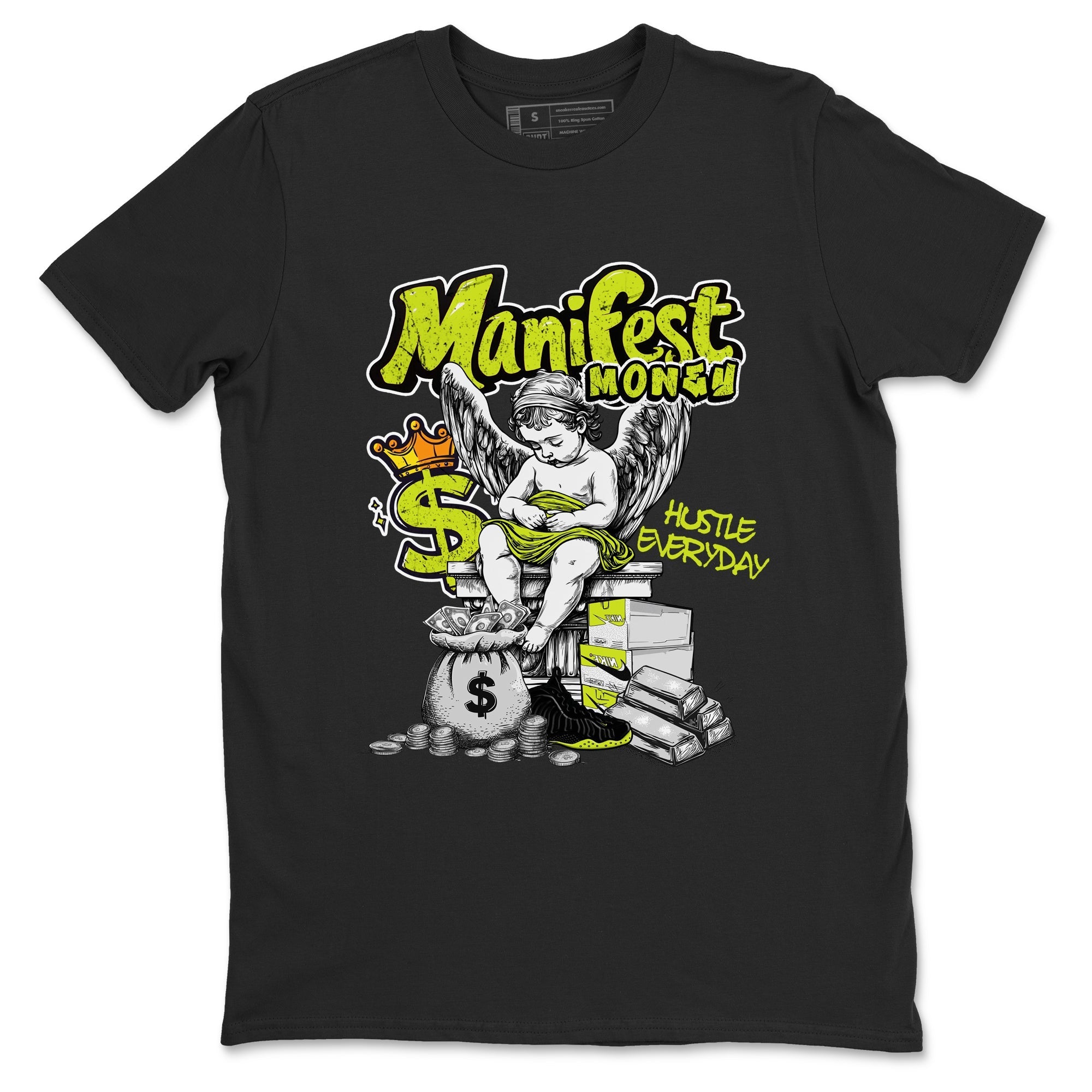 Manifest Money Sneaker Tees - Air Foamposite One Black Volt