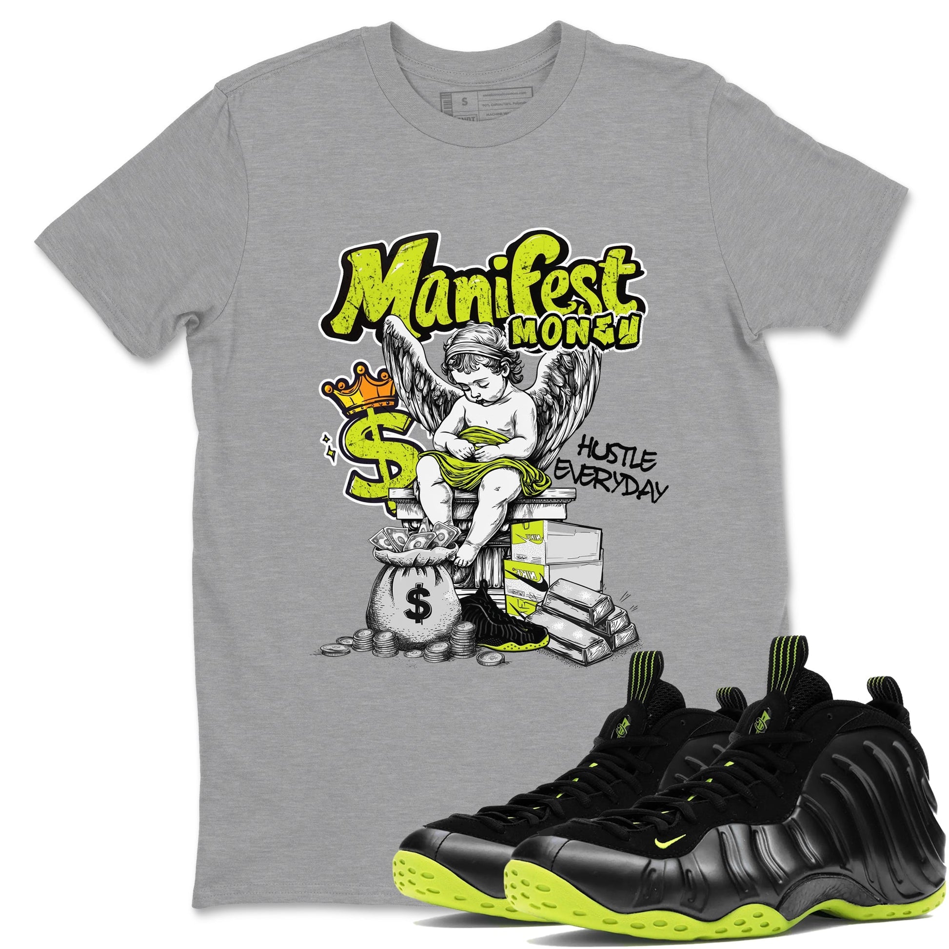 Manifest Money Sneaker Tees - Air Foamposite One Black Volt