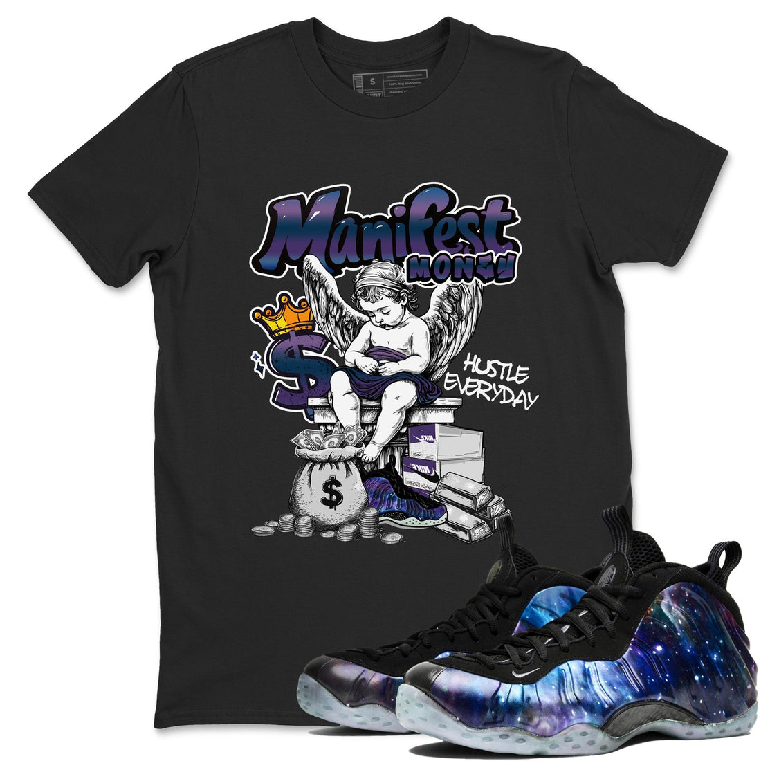 Manifest Money Sneaker Tees - Air Foamposite One Galaxy