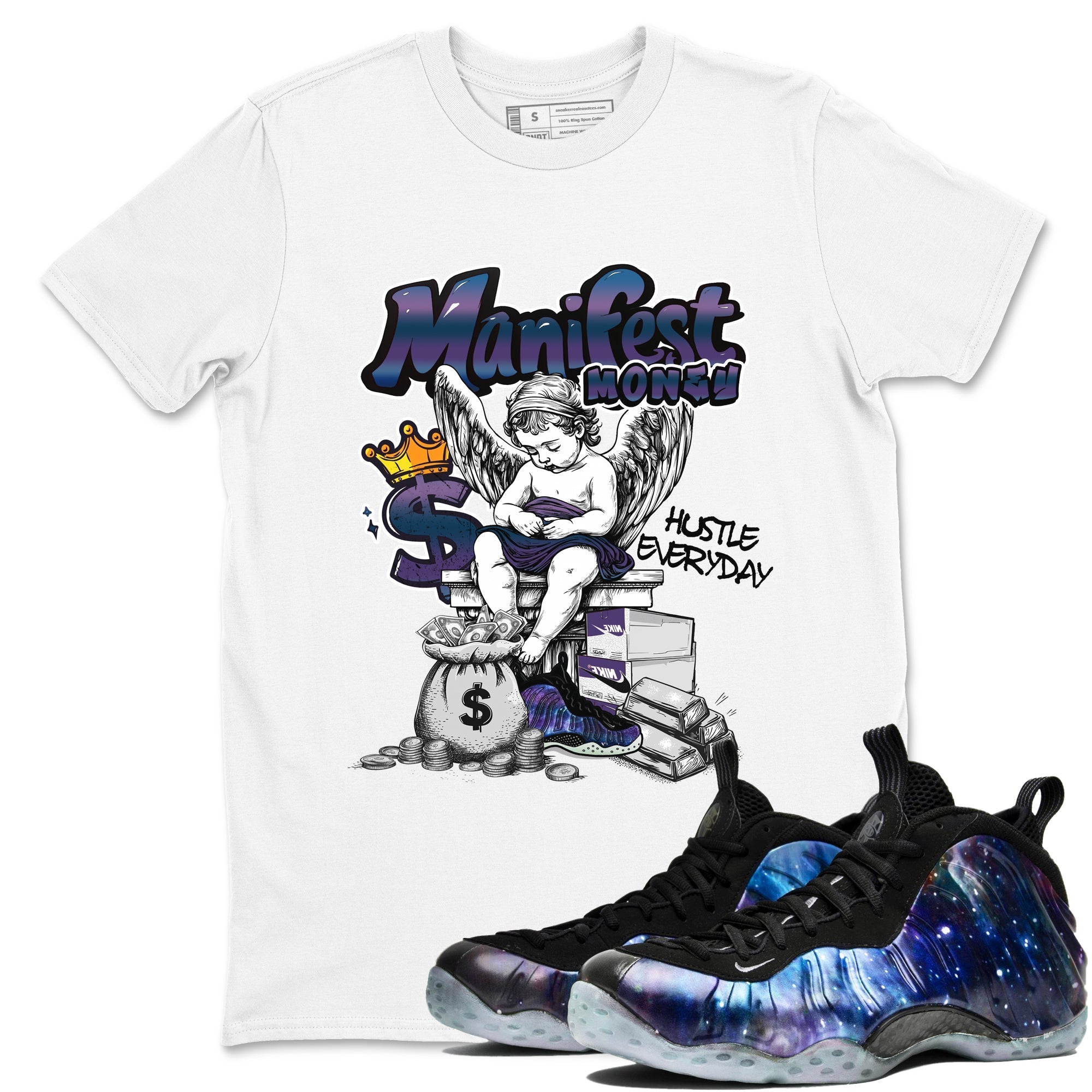 Manifest Money Sneaker Tees - Air Foamposite One Galaxy